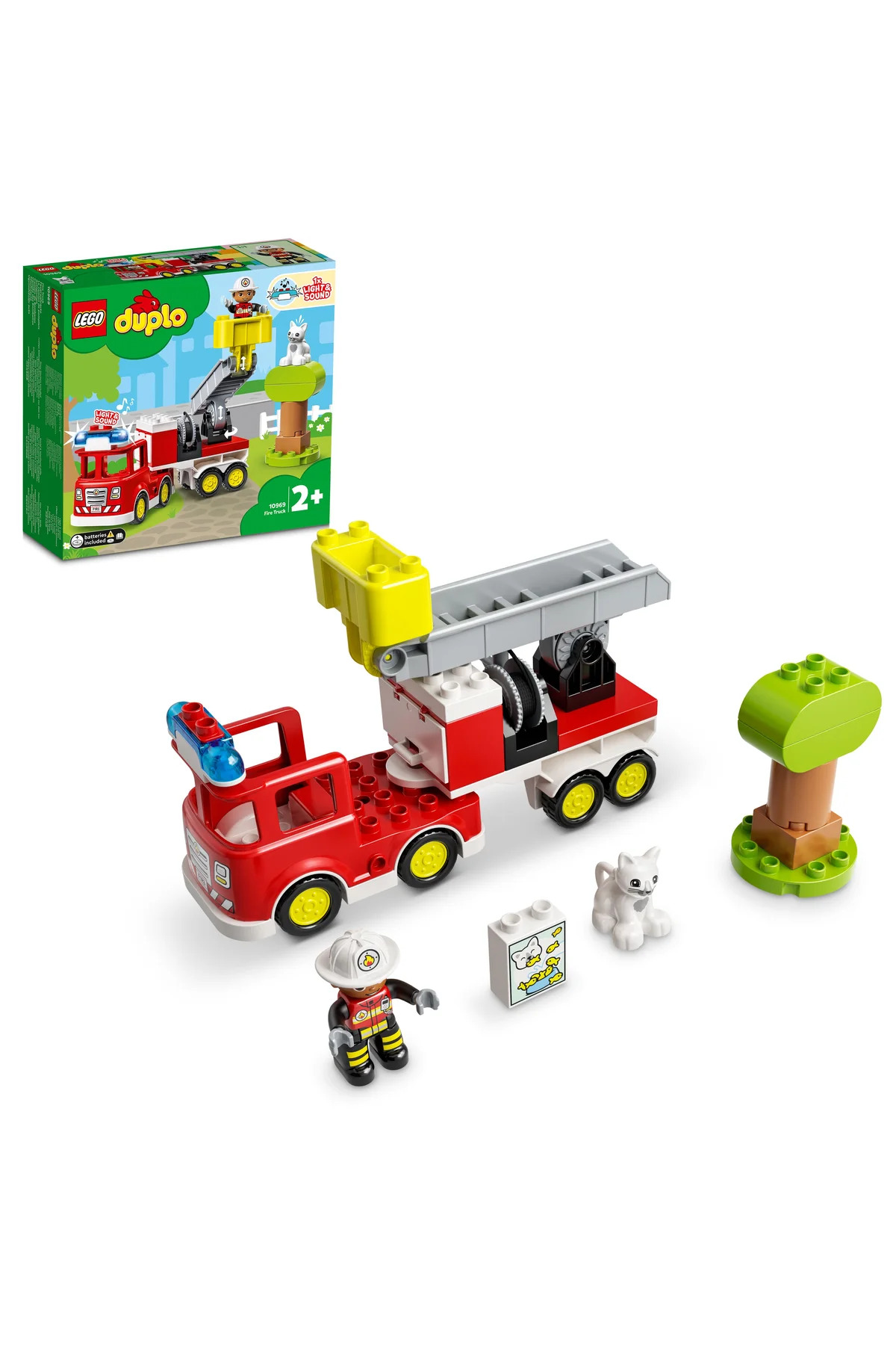 LEGO مجموعه ساخت و بازی اتومبیل آتش نشانی DUPLO بازی ساخت و ساز برای 2 سال و بالاتر