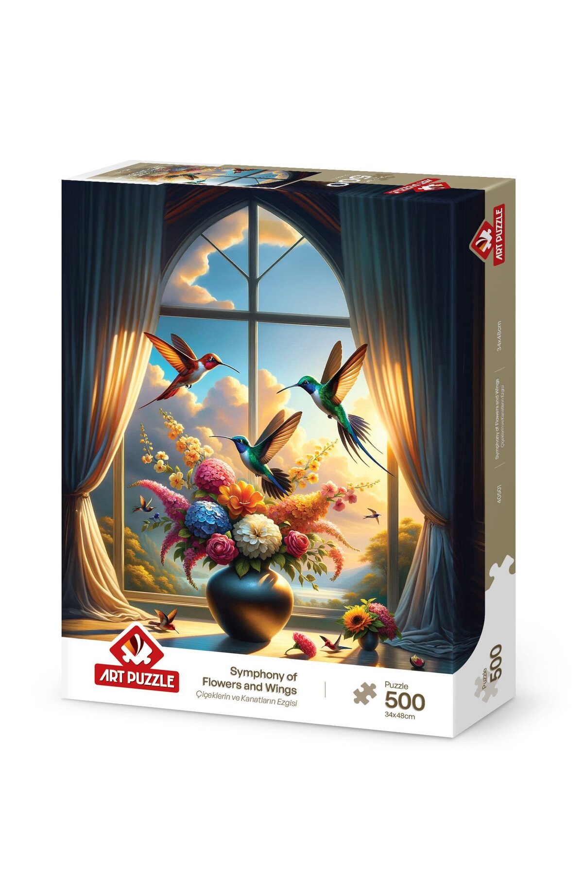 پازل 500 تکه ملودی گل و بال Art Puzzle