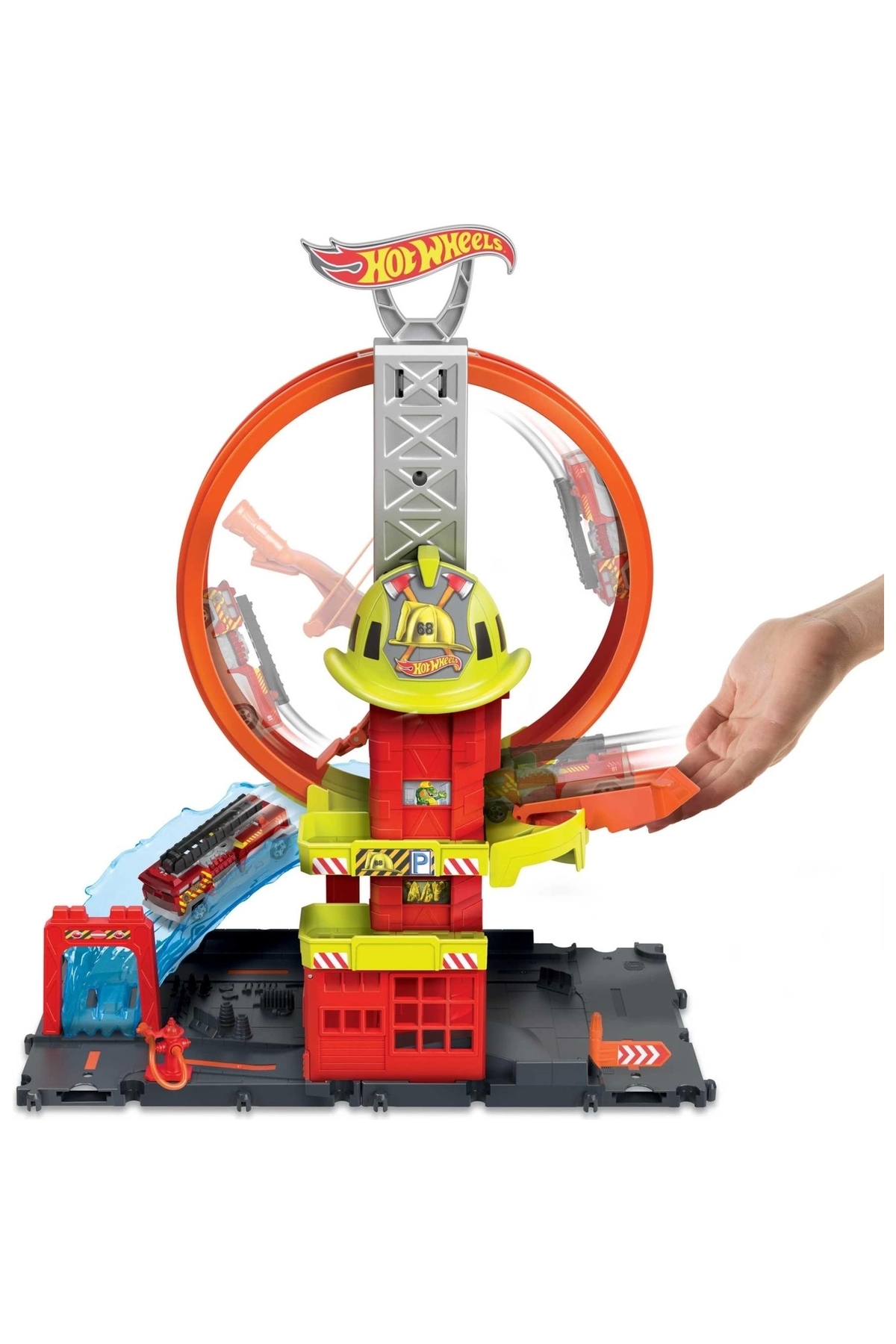 ماشین اسباب بازی ایستگاه آتش نشانی دایره باند HOT WHEELS