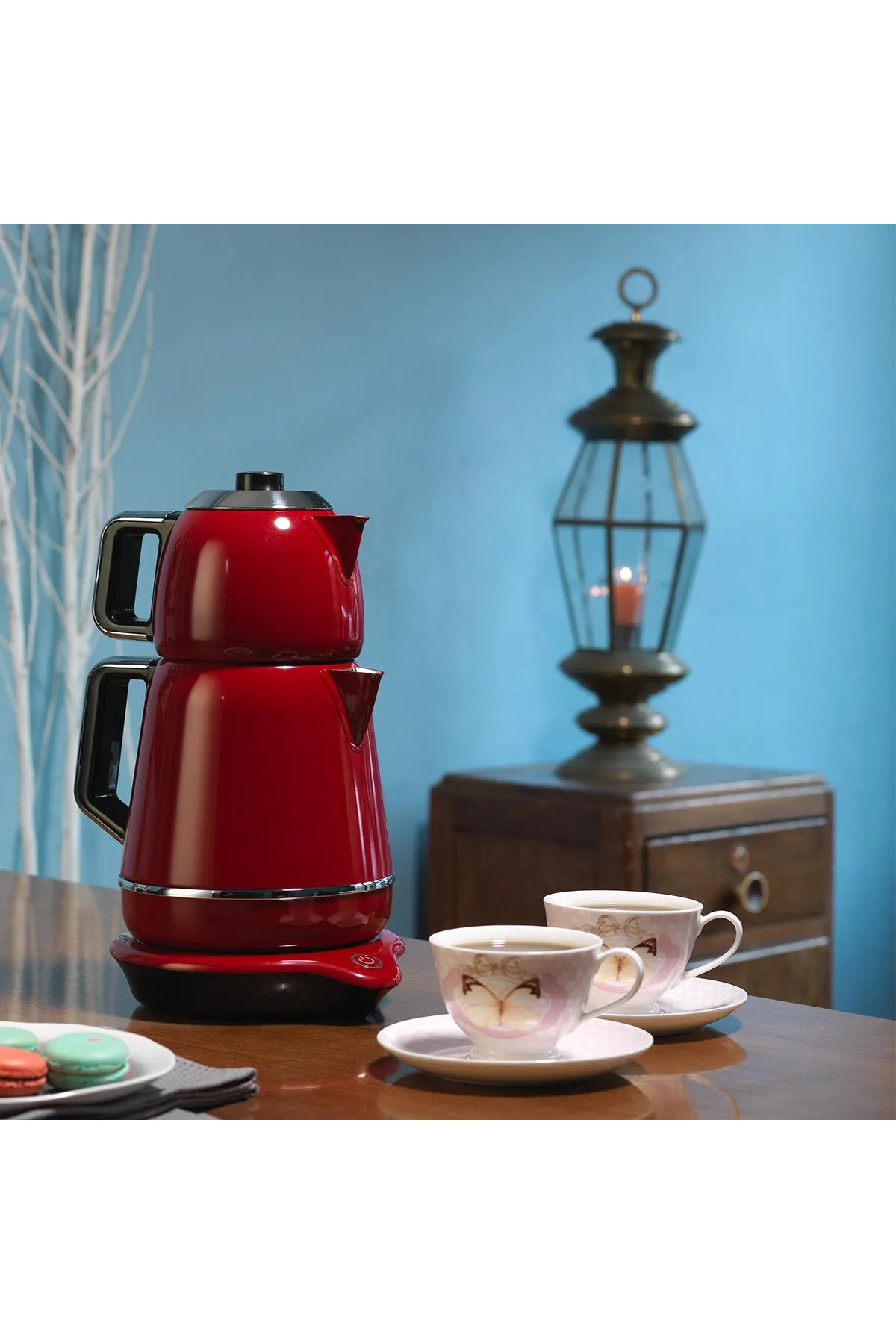 چای ساز قوری برقی DEMIKS قرمز A332 اورجینال KORKMAZ