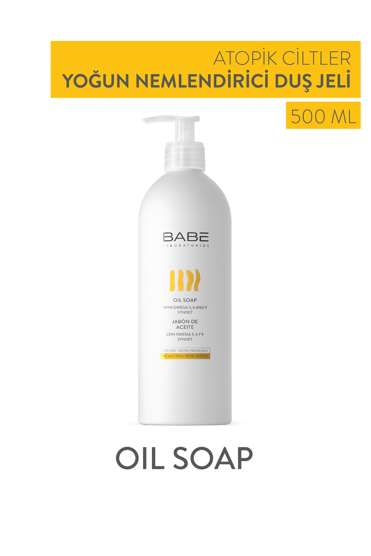 ژل دوش روغن صابون بیب برای پوست های خیلی خشک 500 میل Babe Laboratorios