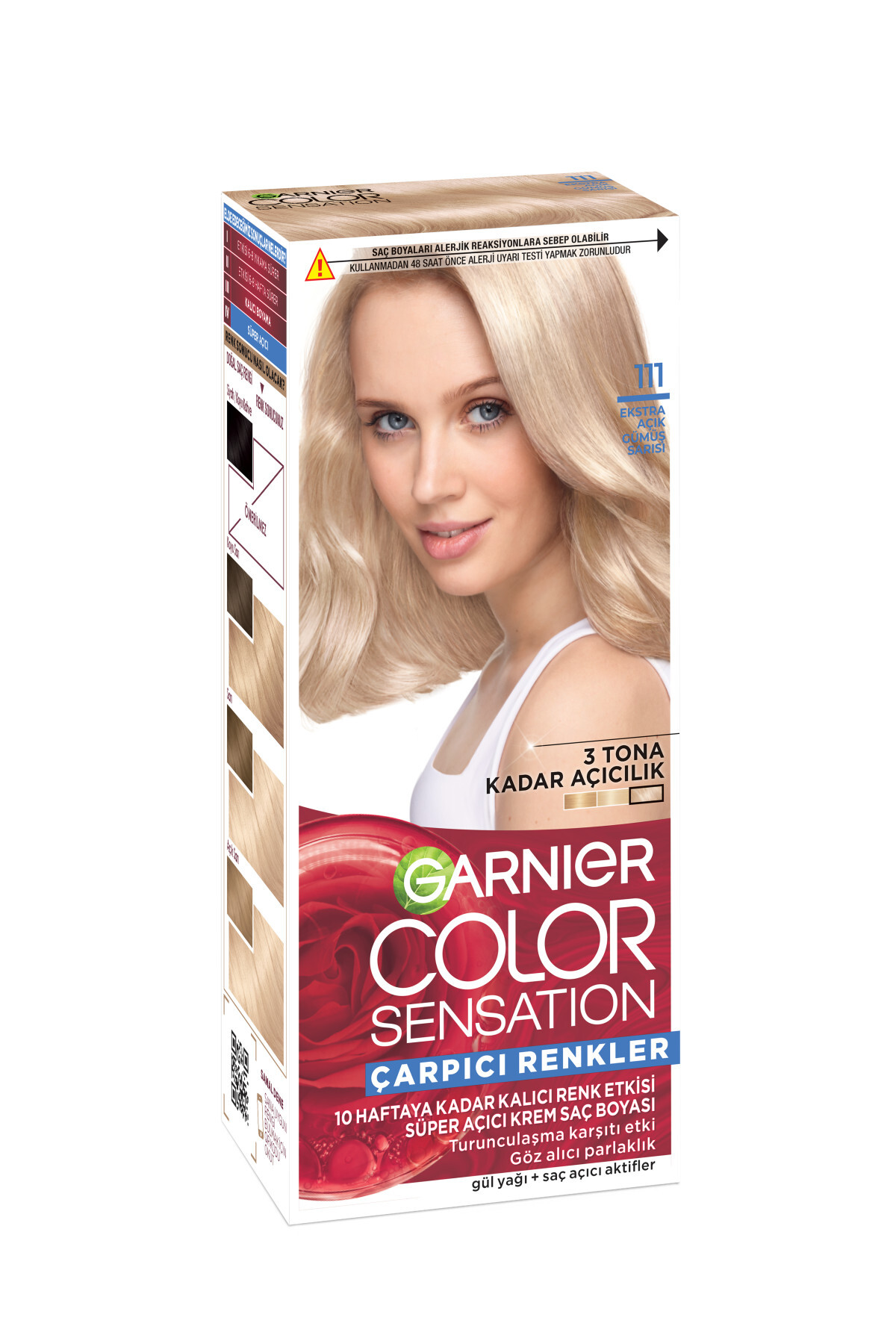 Garnier رنگ موی رنگارنگ ۱۱۱ نقره ای زرد فوق سبک اضافی