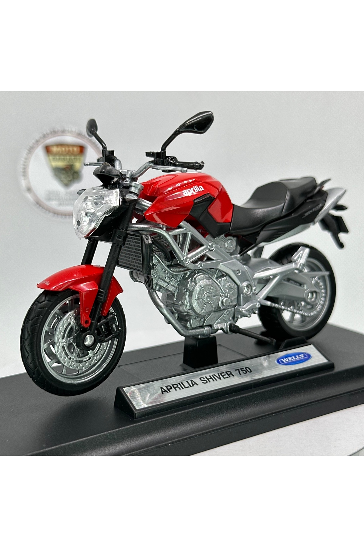 مدل خودرو موتورسیکلت APRILIA SHIVER 750 1:18 DIECAST MODEL – فلزی اورجینال WELLY
