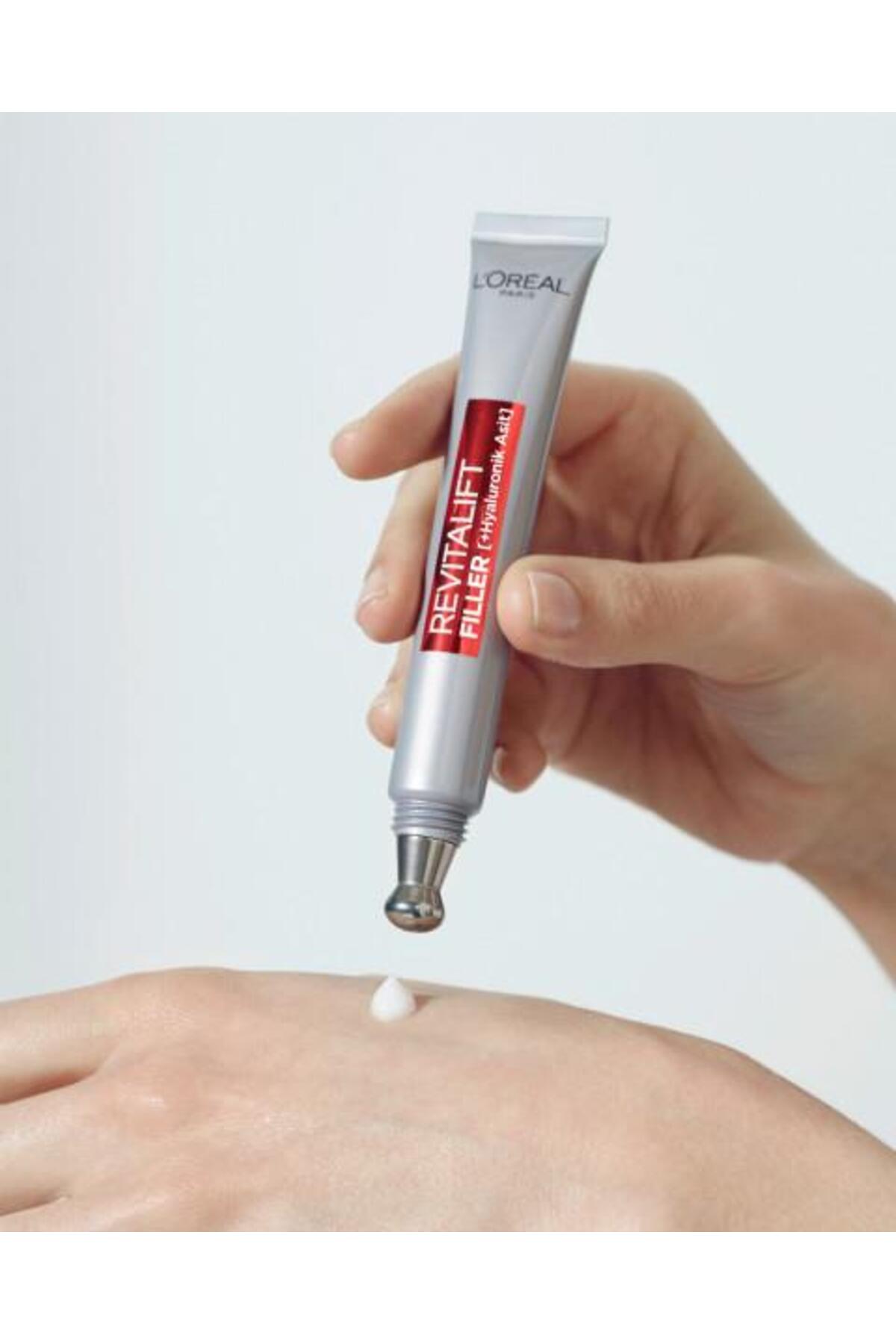 L'Oreal Paris کرم مراقبت دور چشم ضد پیری Revitalift Filler حاوی هیالورونیک اسید 15میل