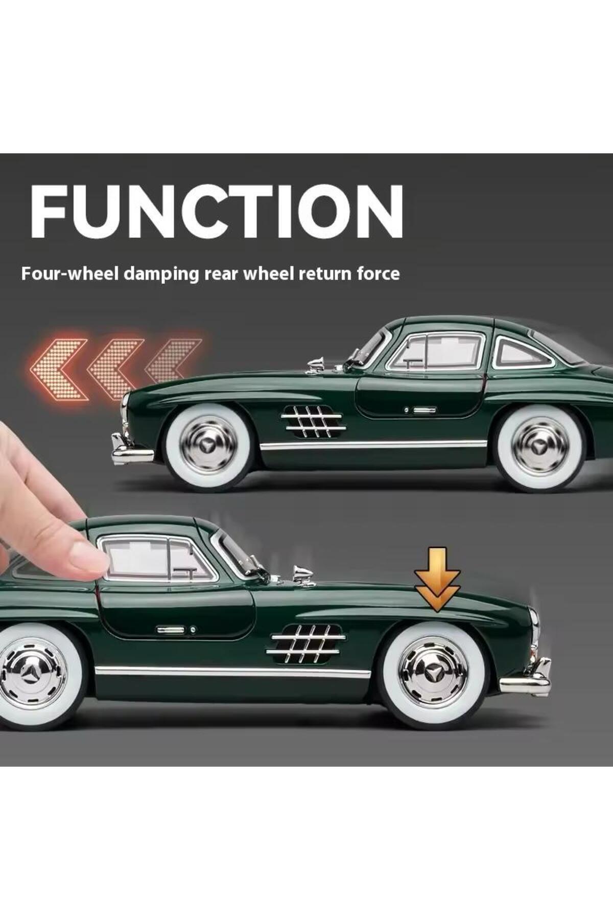 مدل خودرو MERCEDES BENZ 300 SL مشکی 1954 MODEL کلاسیک CAR 1 24 SCALE 300SL اورجینال SECTOYS