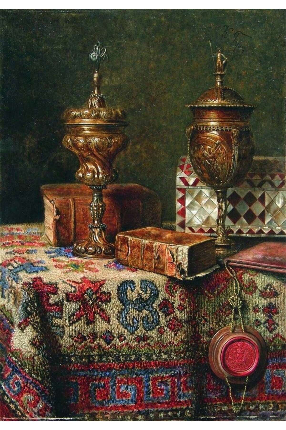 پازل فرش جعبه مادر مروارید کتاب نقاشی موزاییک الماس 46X66 سانتی متر Marcel Kristal Tablo
