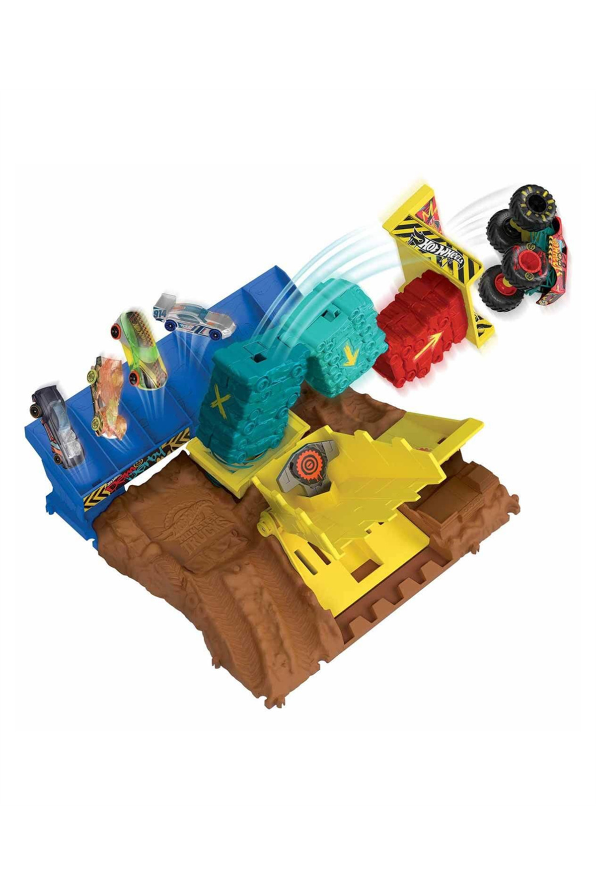 ماشین اسباب بازی ست های نیمه نهایی MONSTER TRUCKS ARENA HNB92 HNB94 DEMO DERBY از ترکیه HOT WHEELS