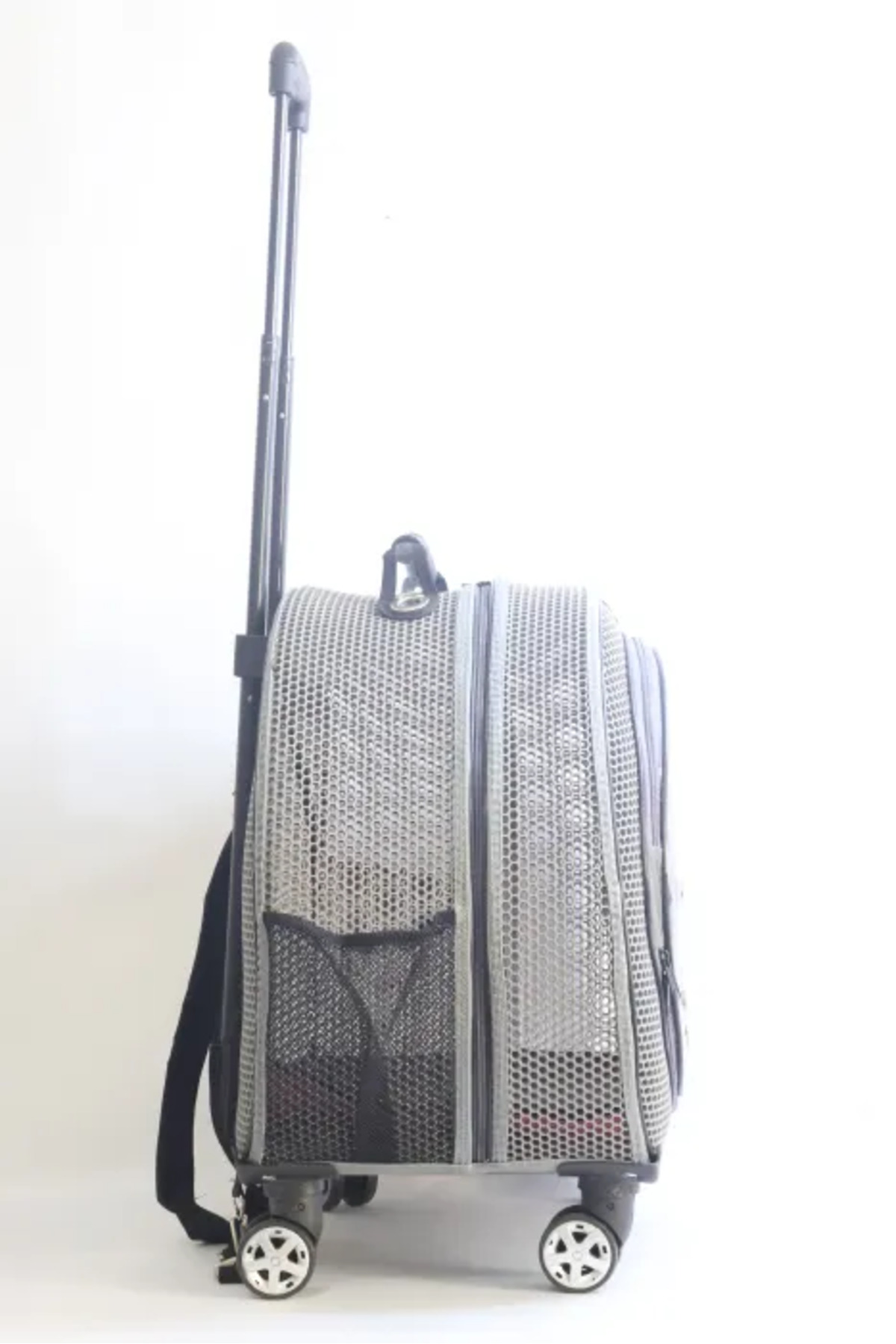 کیف حمل گربه و سگ میگنو Migno سری Diamond Model Jumbo مدل DJM001، چرخ‌دار، طوسی