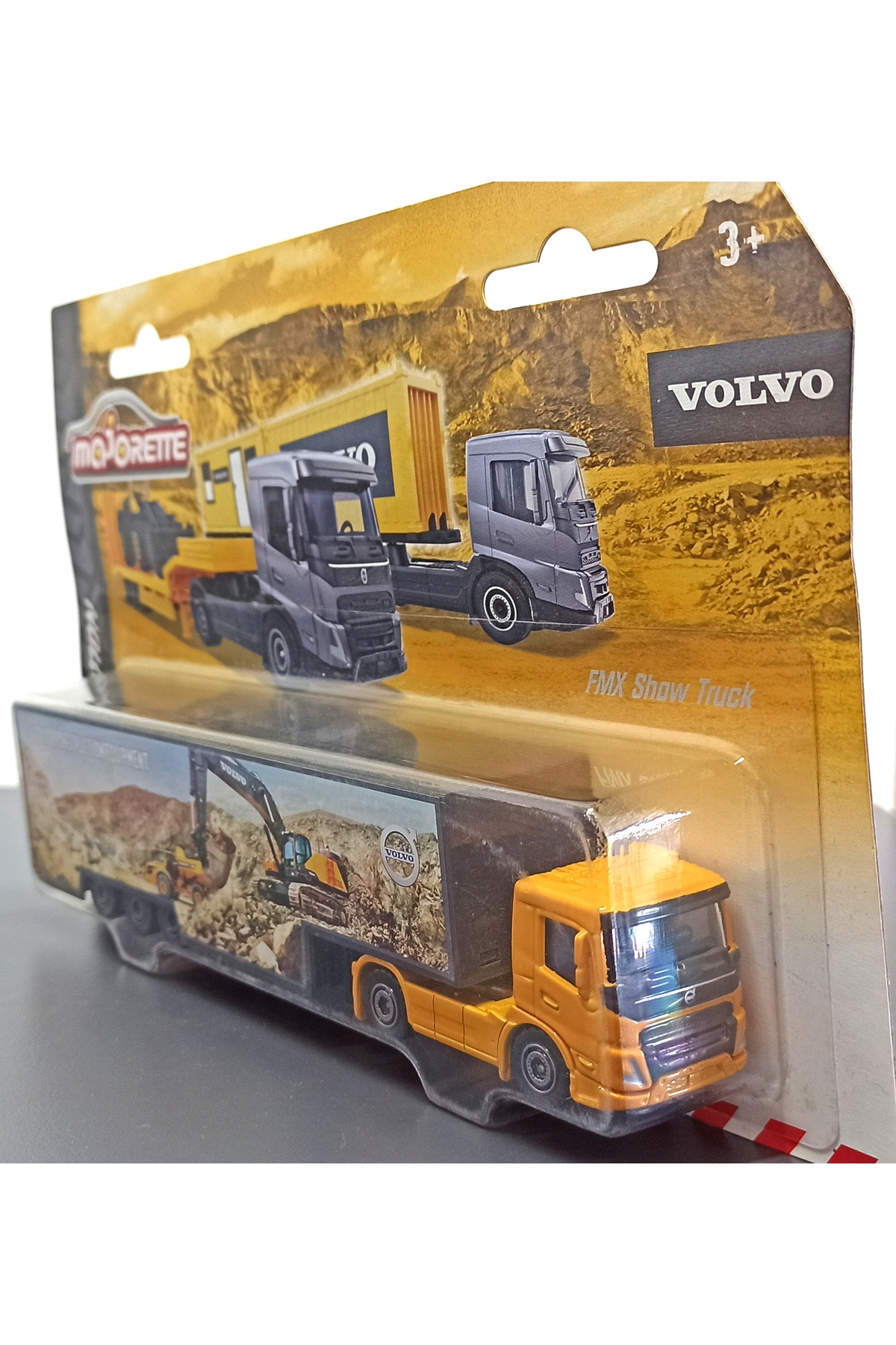 مدل خودرو سرگرد. 1:87 ولوو FMX SHOW TRUCK کامیون تریلر سایز کوچک. اورجینال Majorette