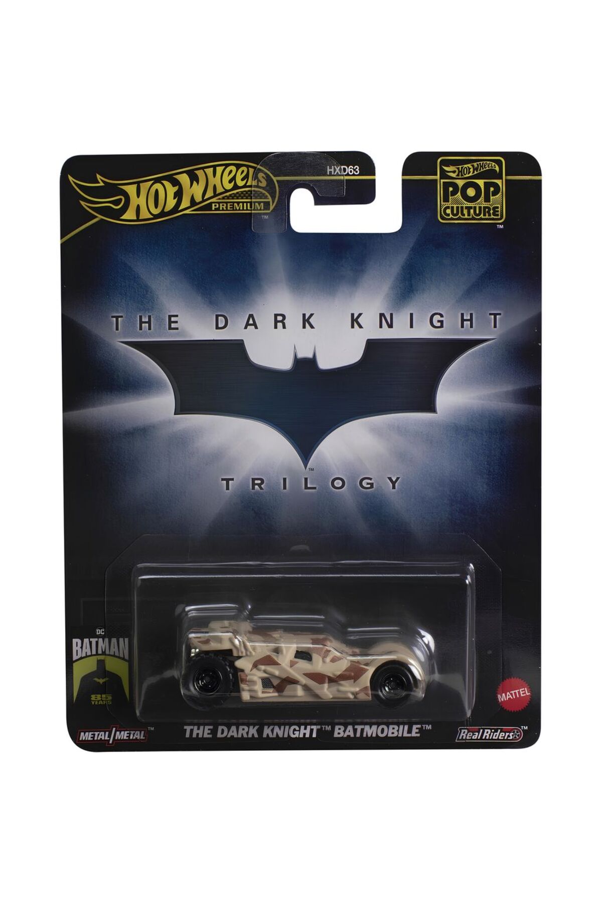 ماشین اسباب بازی فرهنگ پاپ DARK KNIGHT BATMOBILE HXD97 هات ویلز اورجینال HOT WHEELS