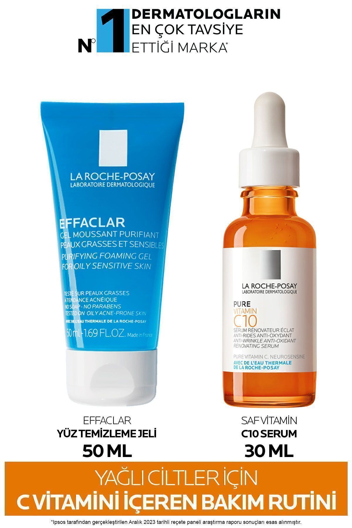 La Roche Posay مجموعه مراقبت از پوست چرب با ویتامین C