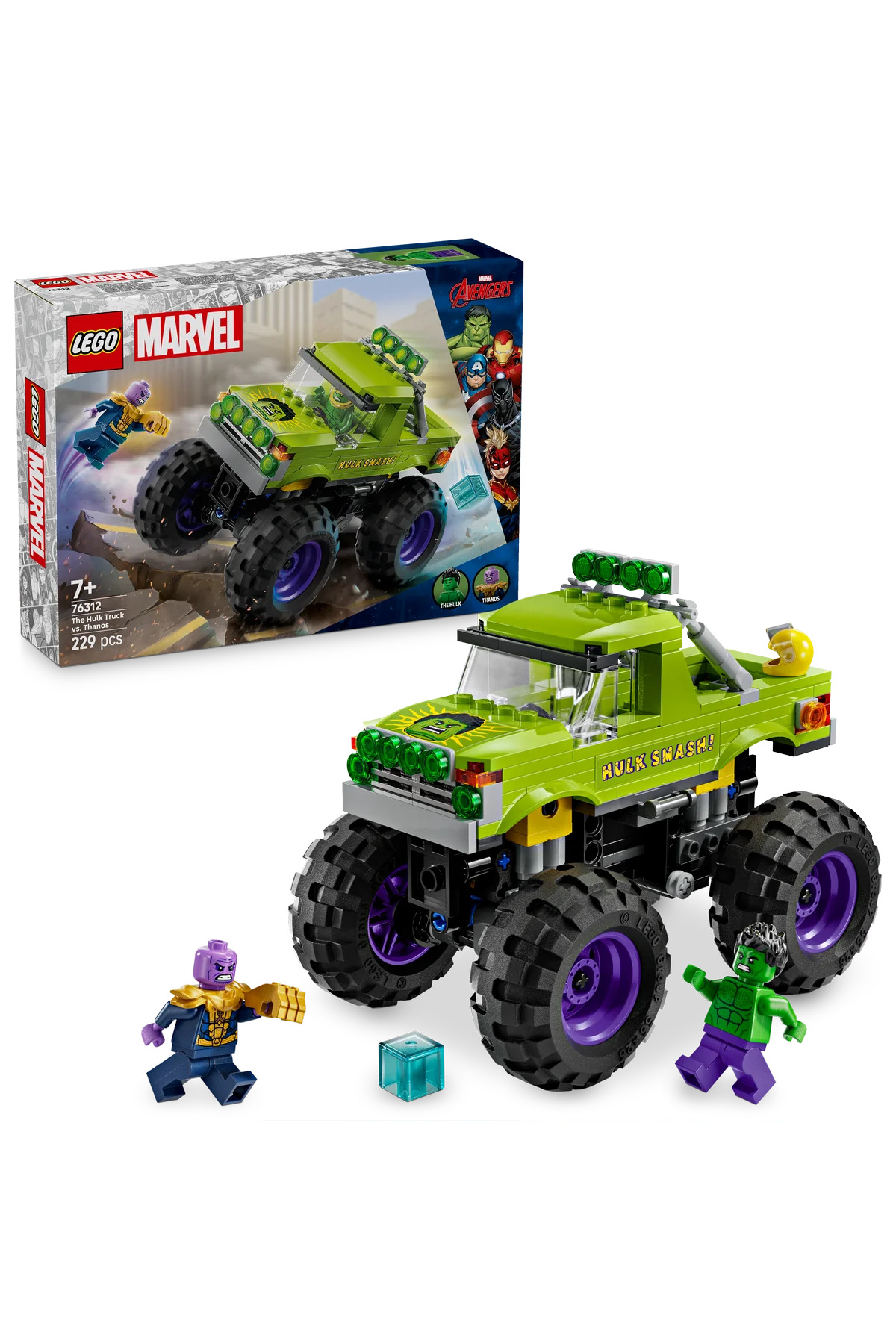 لگو و اسباب بازی های ساخت محور ® MARVEL HULK TRUCK VS. THANOS 76312 7+ ست ساختمان خلاق 229 عدد اورجینال LEGO