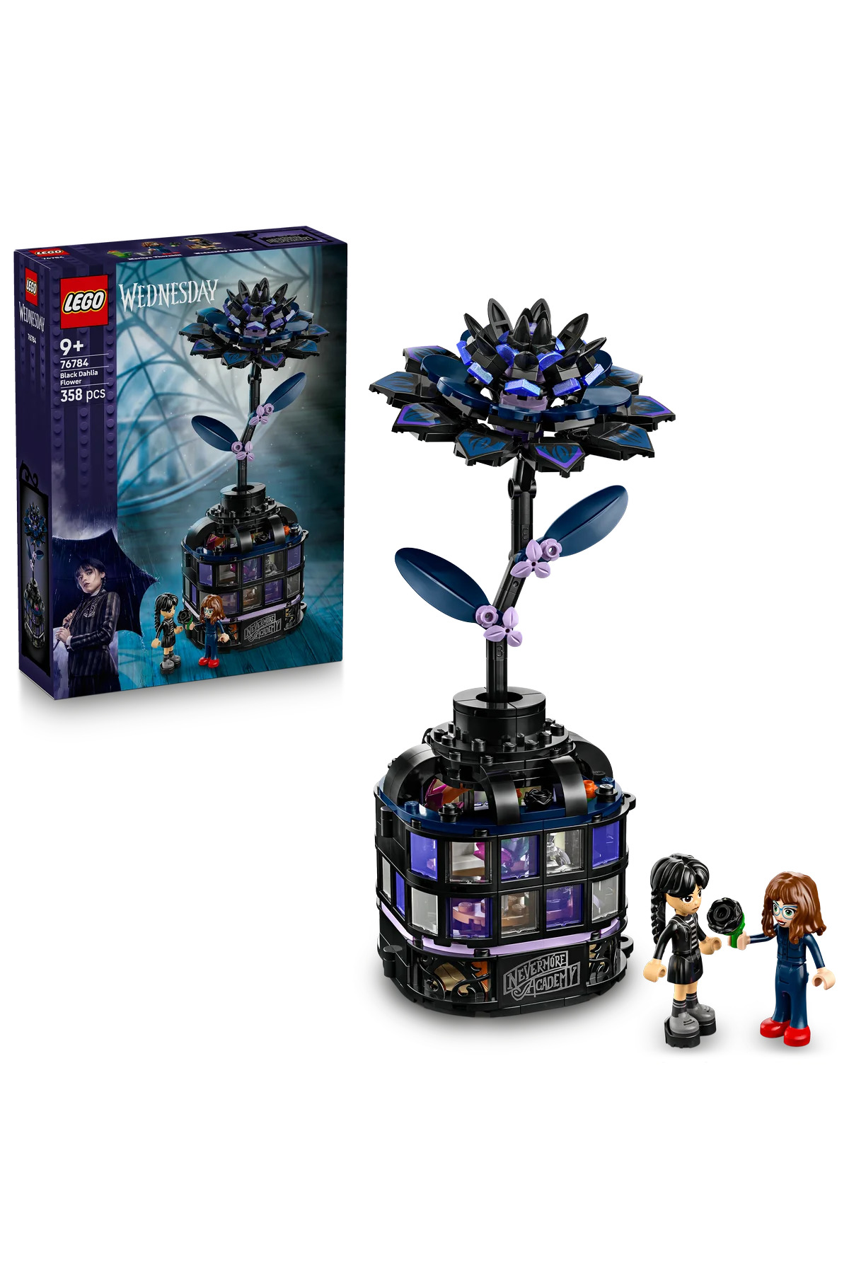 لگو و اسباب بازی های ساخت محور ® WEDNESDAY مشکی DAHLIA 76784 ست ساختمان مدل گل برای کودکان 9+ 358P اورجینال LEGO