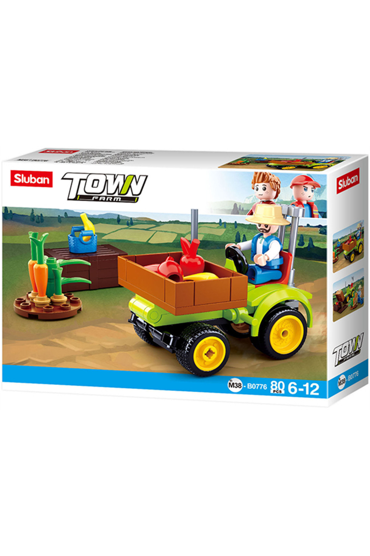 لگو و اسباب بازی های ساخت محور تراکتور LEGO 080 PIECE TOWN از ترکیه Sluban