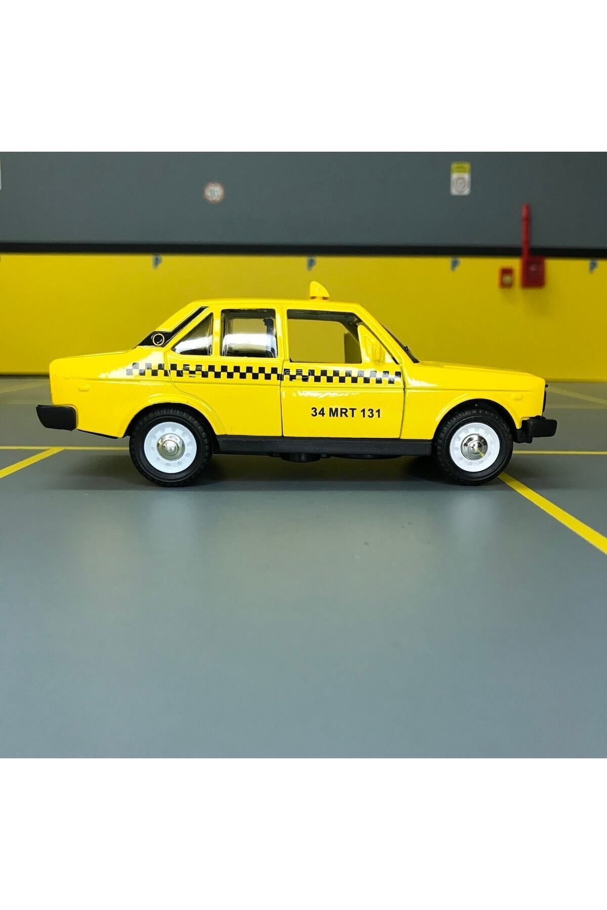 مدل خودرو MURAT 131 TAXI 1 36 SCALE C&amp;C MODEL GARAGE PULL DROP DIECAST METAL TOY CAR اورجینال Birlik Oyuncak