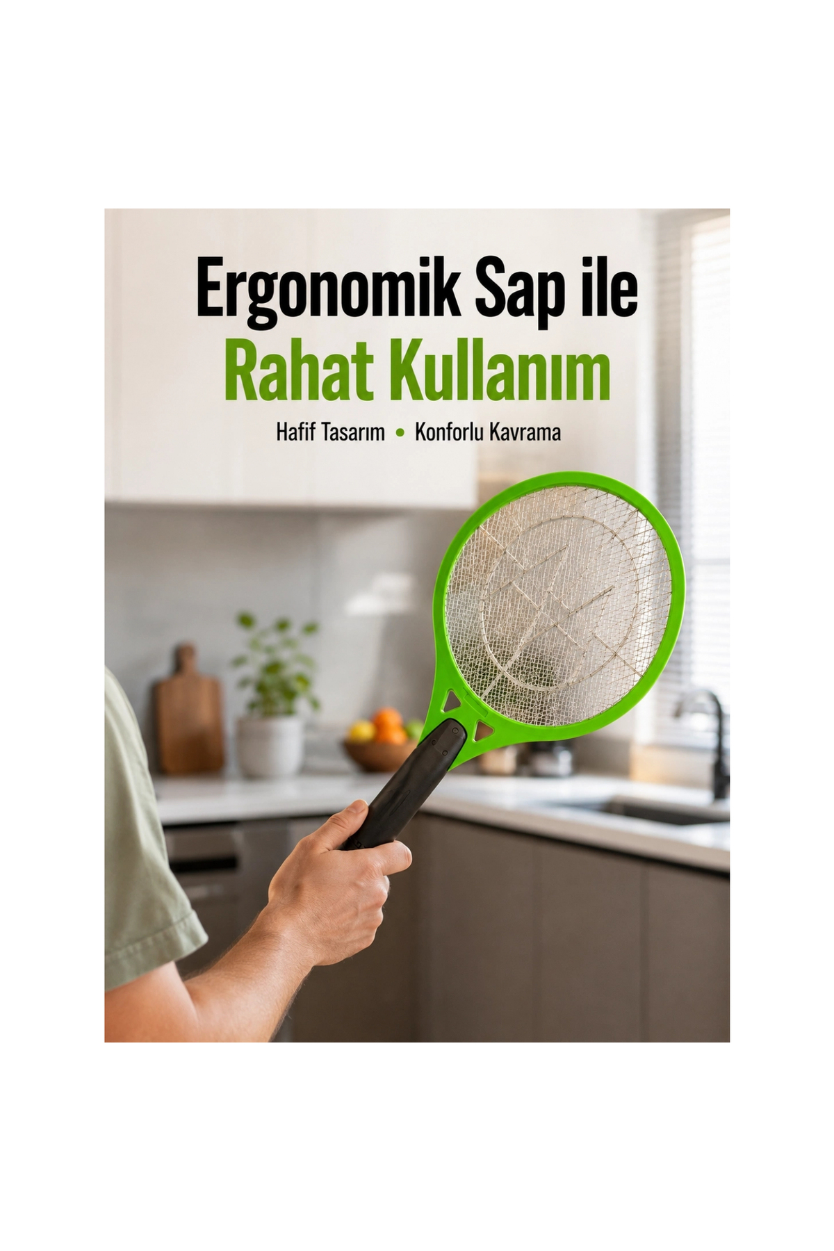 راکت برقی پشه‌کش باتری‌خور اپیلونس Epilons مدل P32165S4685، بدون مواد شیمیایی