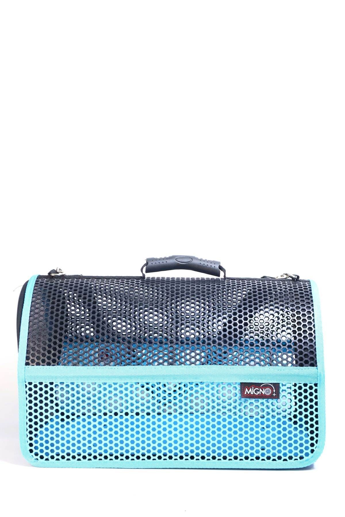 کیف حمل گربه و سگ میگنو Migno FLYBAG Voyager، مدل VOY004، فیروزه‌ای و مشکی
