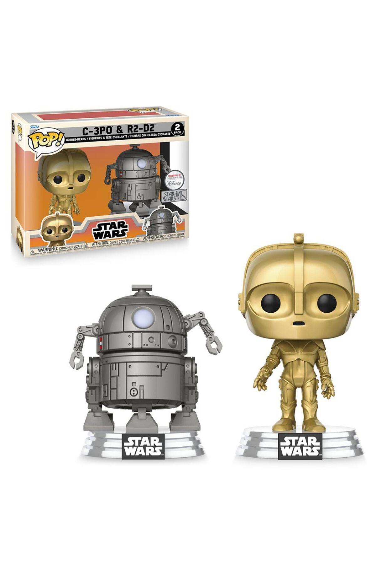 فیگور فانکو پاپ POP STAR WARS CONCEPT C 3PO & R2 D2 به طور انحصاری در دیزنی 2 PACK BOBBLE HEADS اصل Funko