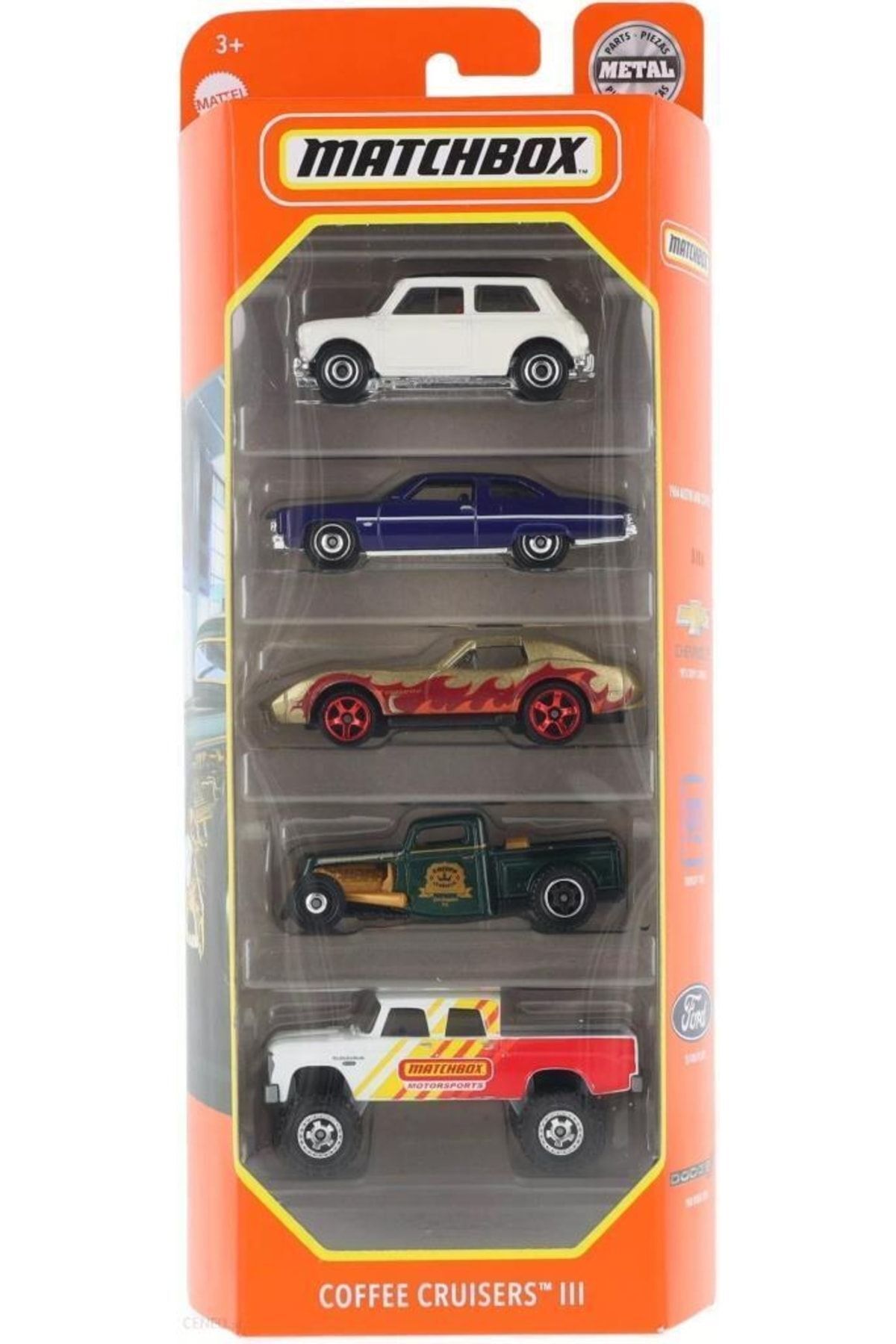 مدل خودرو مجموعه فلزی پنج سبد قهوه CRUISERS III HFH15 اورجینال Matchbox