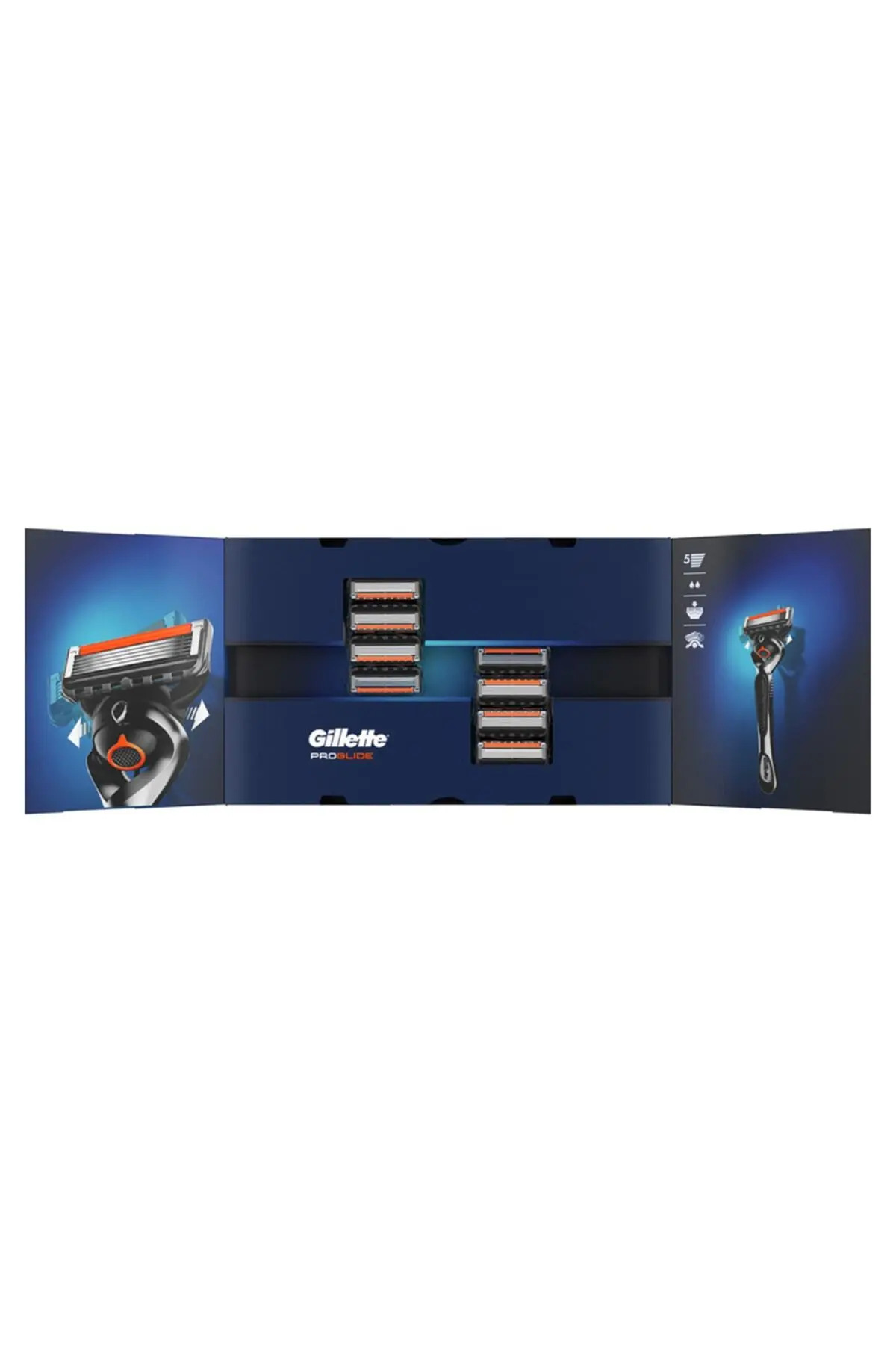 Gillette تیغ اضافی اصلاحی فیوژن پروگلاید 8 تایی بسته کاغذی