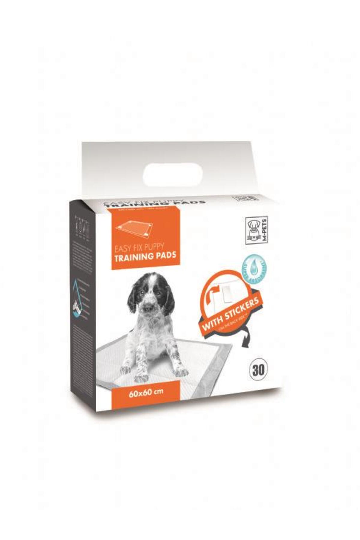 پد آموزش ادرار سگ چسب‌دار ام‌پتس M-PETS 10163201، ۶۰×۶۰ سانتی‌متر، بسته ۳۰ عددی