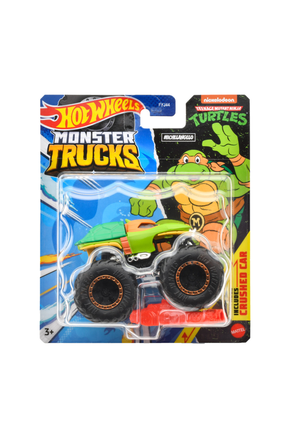 ماشین اسباب بازی کامیون های هیولا 1:64 اتومبیل MICHELANGELO HVH72 هات ویلز اورجینال HOT WHEELS