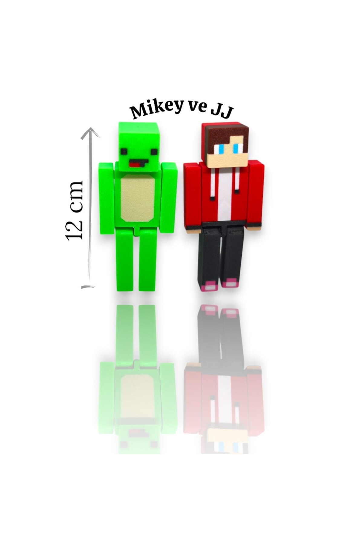عروسک های اسباب بازی و لوازم جانبی LOY3D MINECRAFT بازوها پاهای متحرک 12 سانتی متری مایکی جی بدون رنگ LoyHediyelik