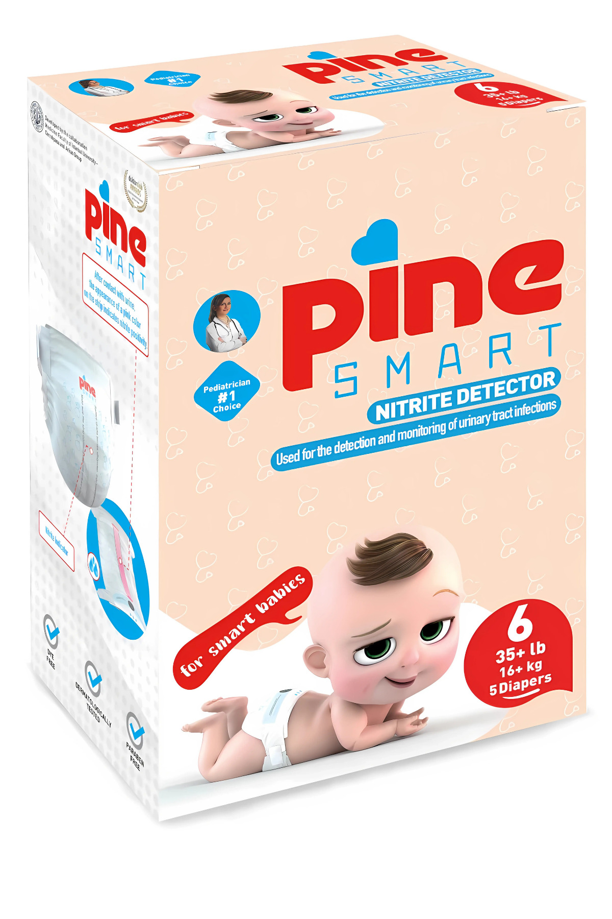 پوشک بچه هوشمند SMART 5 بسته 2 3 4 6 سایز کیلوگرم 9 7 14 11 18 15+ اورجینال Pine