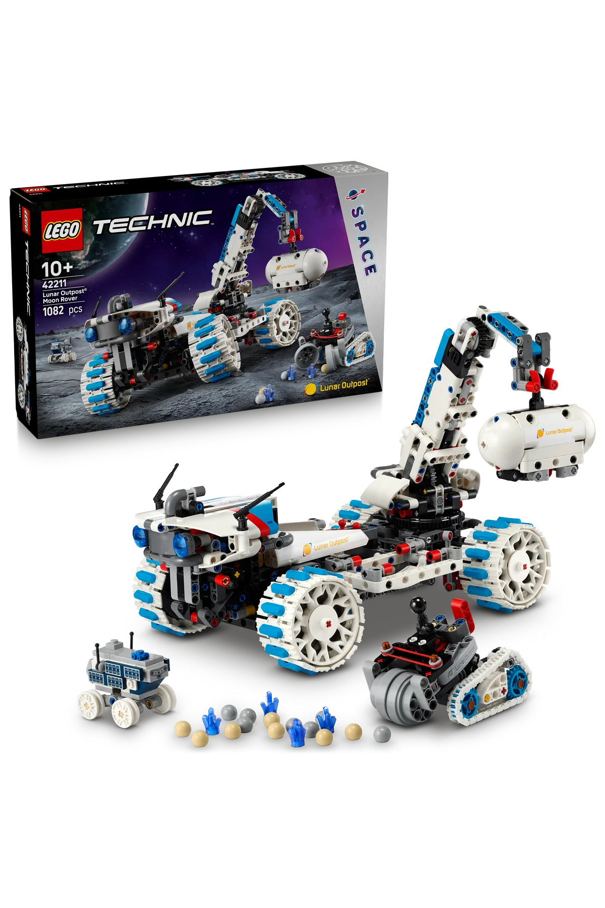 لگو و اسباب بازی های ساخت محور ® TECHNIC LUNAR OUTPOST™ ROVER SPACECRAFT 42211 10+ ست ساختمان خلاق 1082P اورجینال LEGO