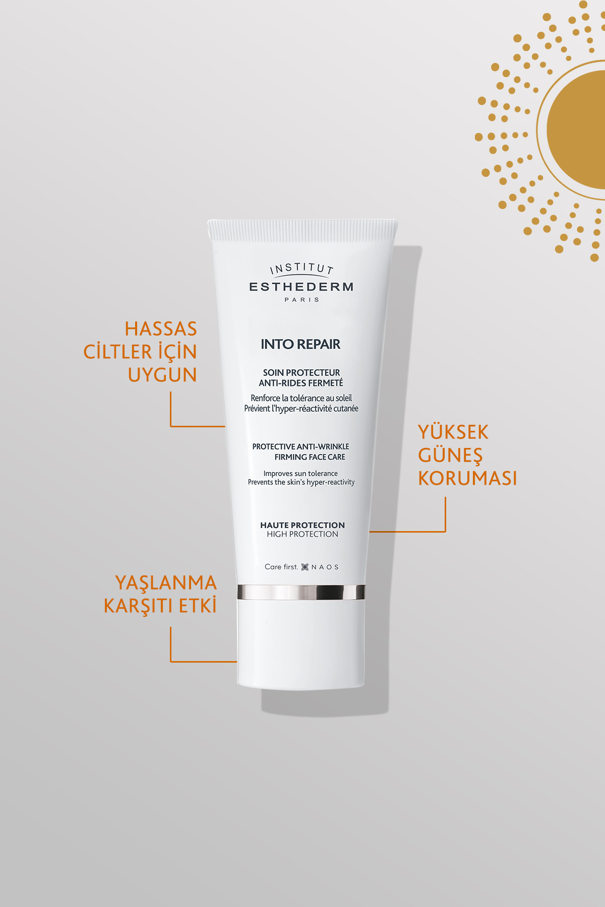 INSTITUT ESTHEDERM کرم ضد آفتاب حفاظتی با تحمل به نور خورشید کم برای پوست حساس به خورشید 50 میلی لیتر