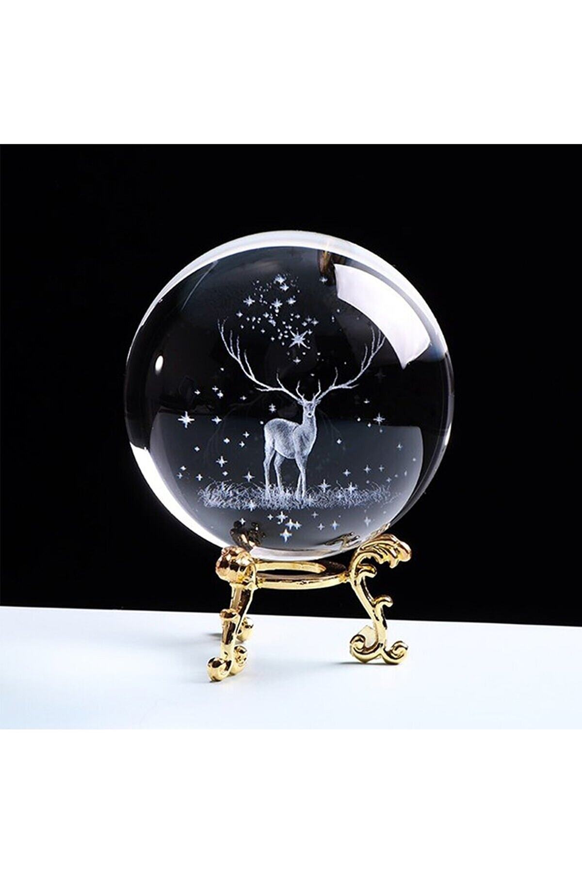 گوی برفی REINDEER GLASS GLOBE WITH METAL LEGS GIFT از ترکیه KCT GLOBAL
