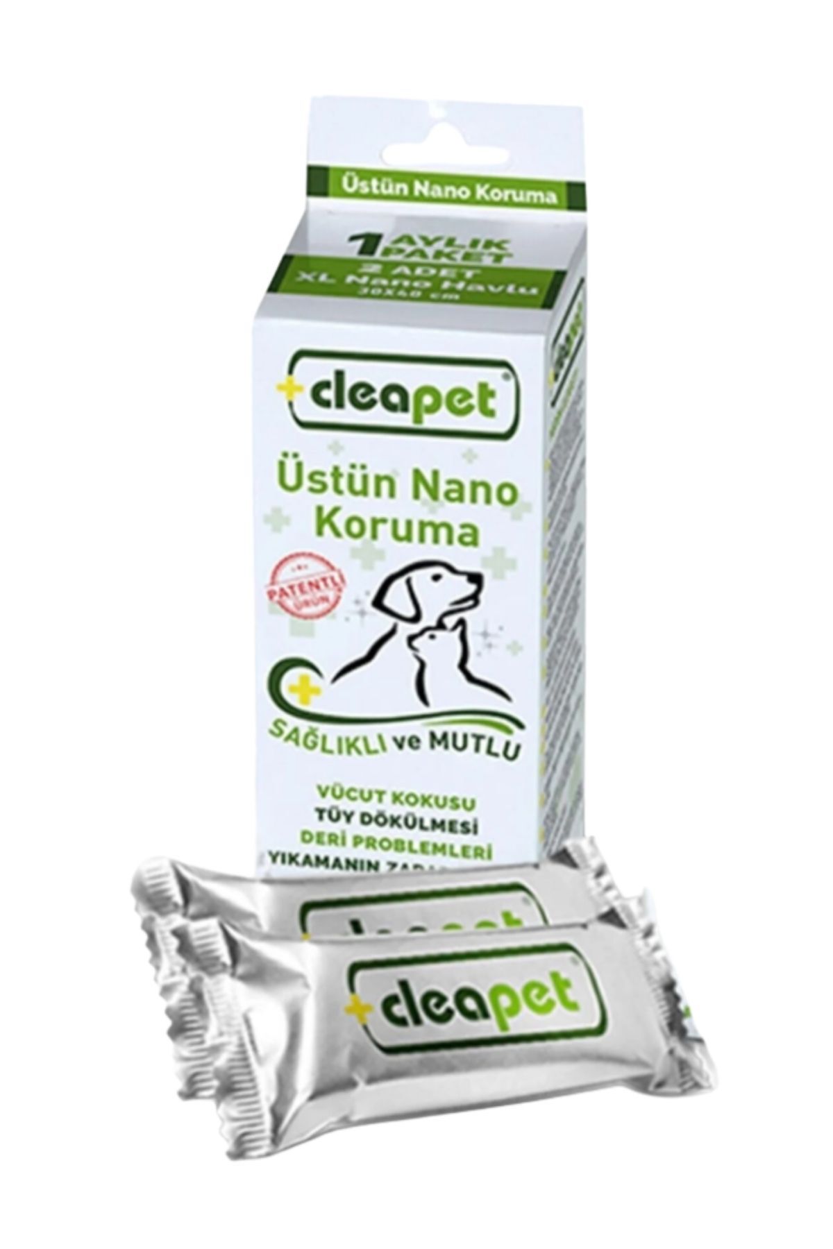 حوله مراقبت از پوست و موی گربه کلیپت Cleapet، بسته ۲ عددی