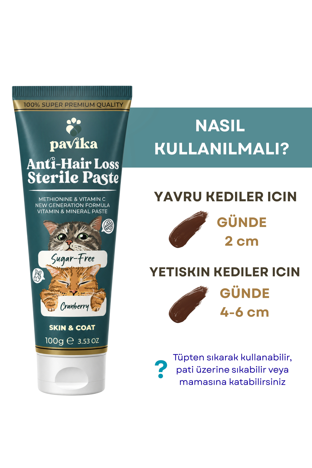 خمیر مالت مولتی‌ویتامین گربه‌های عقیم‌شده پاویکا Pavika، ۱۰۰ گرم