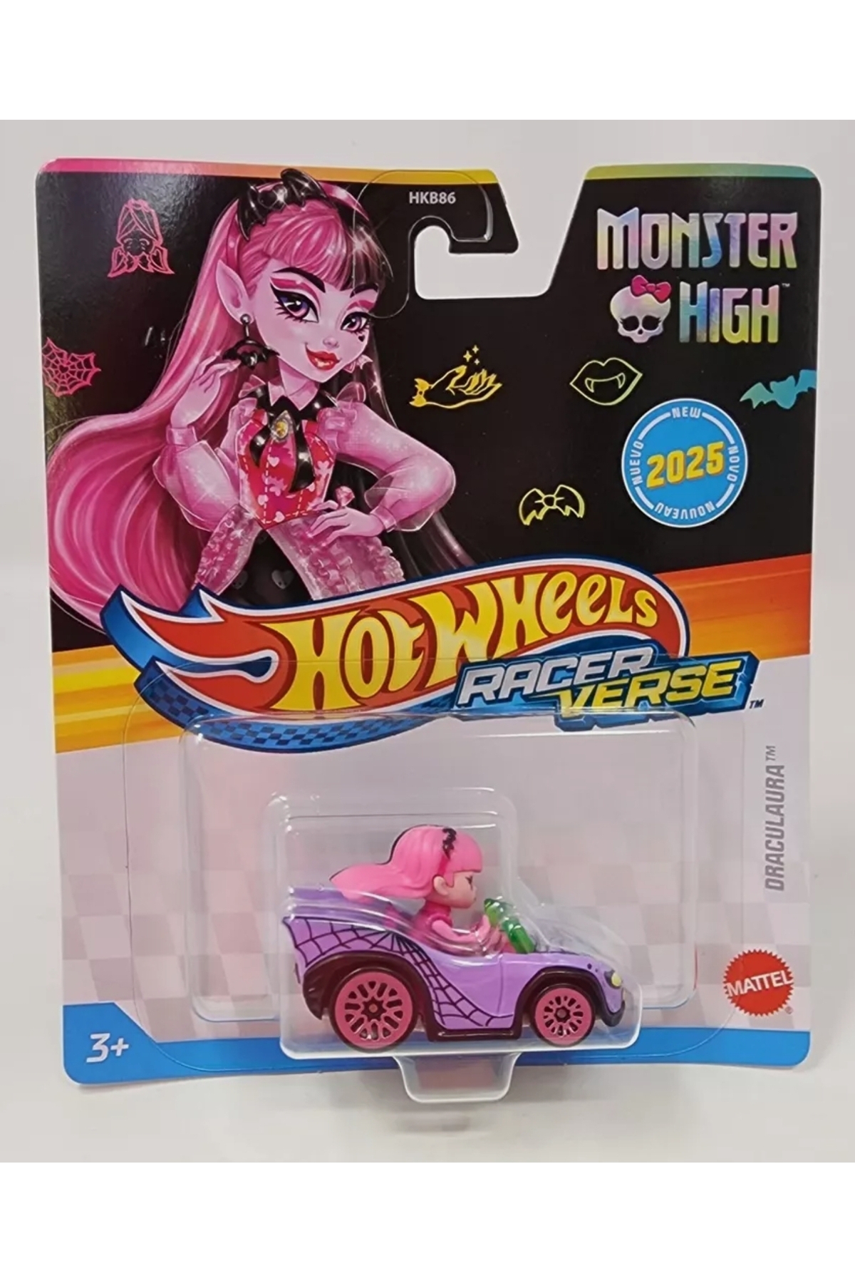 ماشین اسباب بازی DRACULAURA RACER VERSE 2025 JBK16 HOT WHEELS