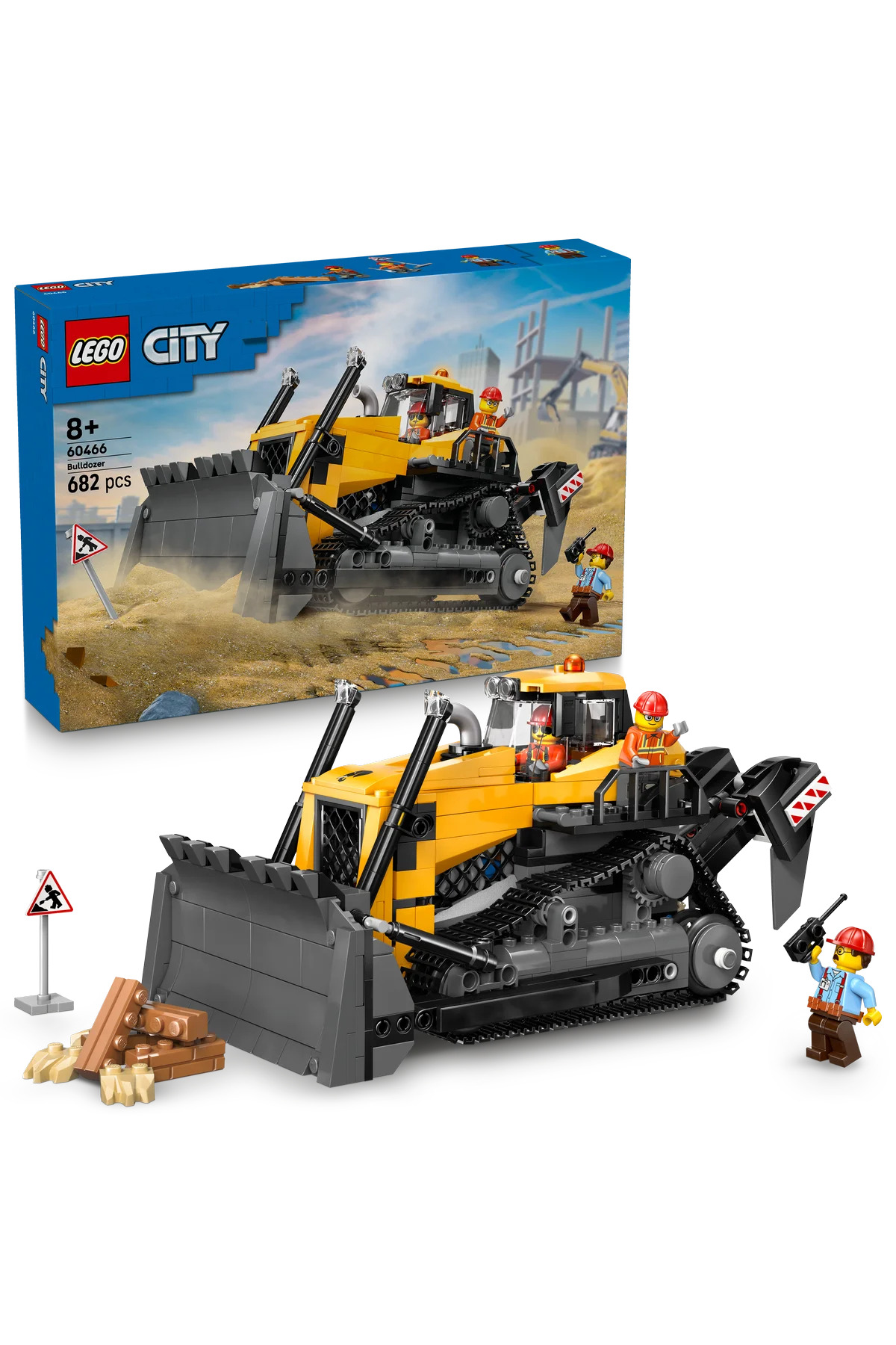 لگو و اسباب بازی های ساخت محور ® CITY YELLOW BULDOZER 60466 مجموعه ساختمانی خلاقانه برای کودکان 8 سال به بالا 682P اورجینال LEGO