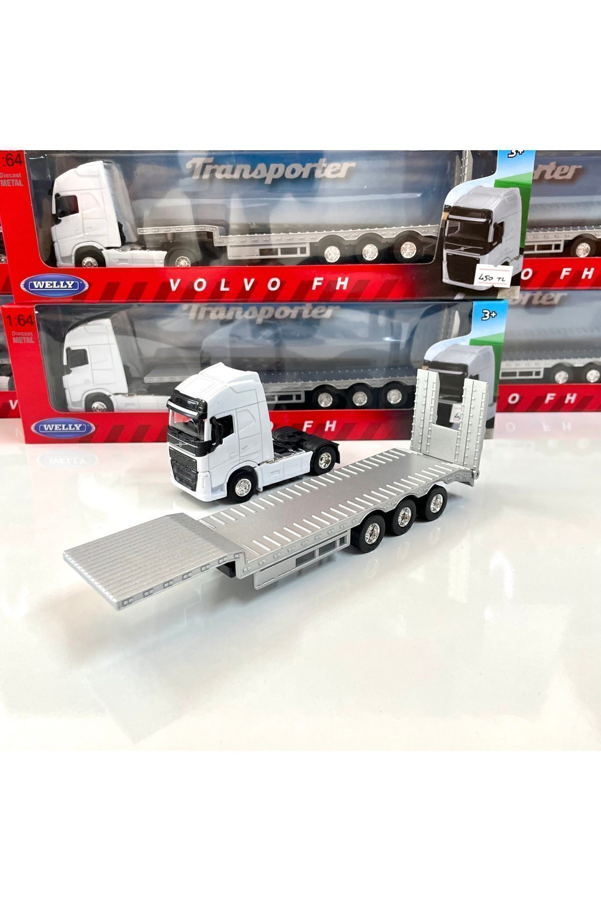مدل خودرو VOLVO FH TRANSPORTER TRUCK 1 64 SCALE WELLY DIECAST METAL MODEL CAR اورجینال WELLY