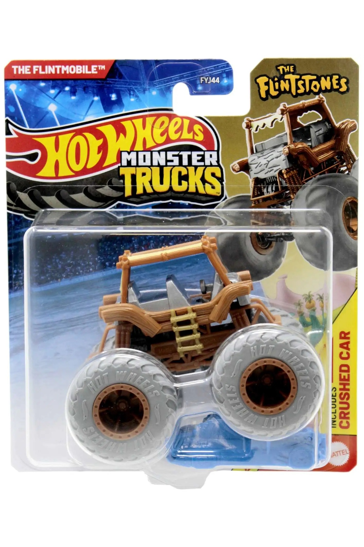 ماشین اسباب بازی FLINTSTONES FLINTMOBILE از ترکیه اورجینال HOT WHEELS