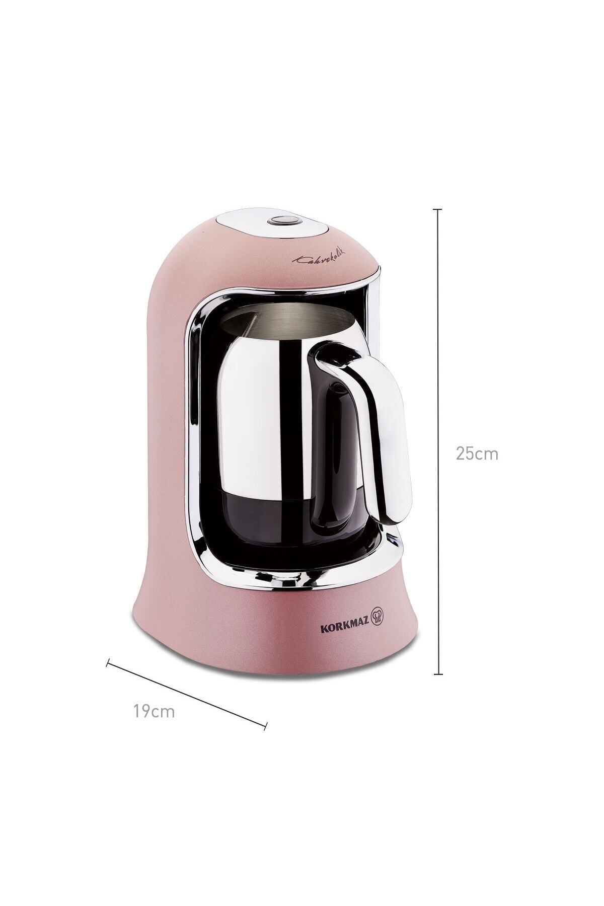 قهوه ساز ترک اتوماتیک KAHVEKOLIK ROSAGOLD CHROME A860 06 اورجینال KORKMAZ
