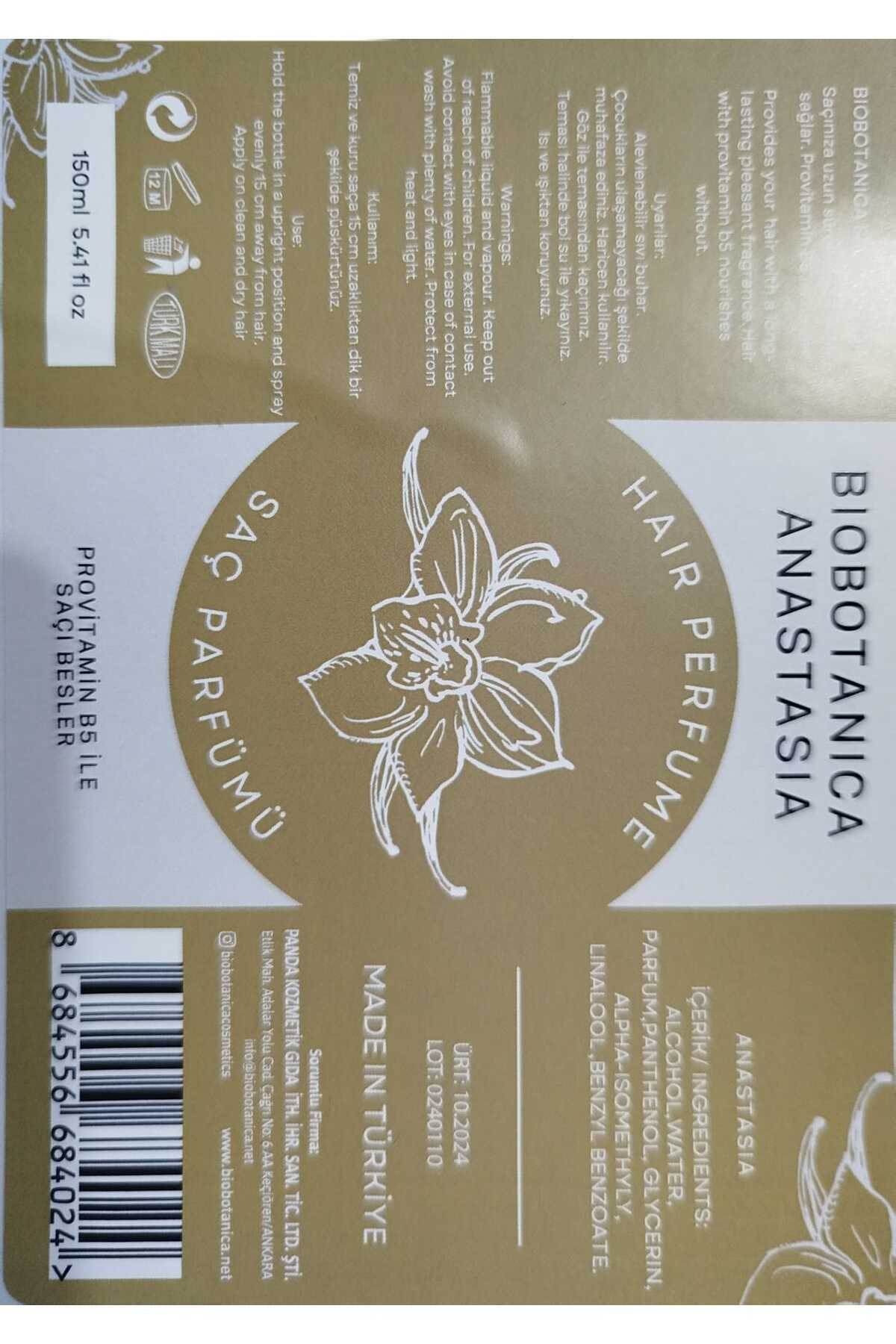 عطر مو آنستازیا 150 میلی لیتر با رایحه دلپذیر و ماندگار Biobotanica