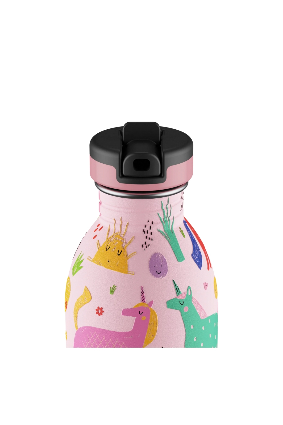 فلاسک بطری کودکان MAGIC FRIENDS آب استیل ضد زنگ با نی 500 میلی لیتری اورجینال 24 Bottles