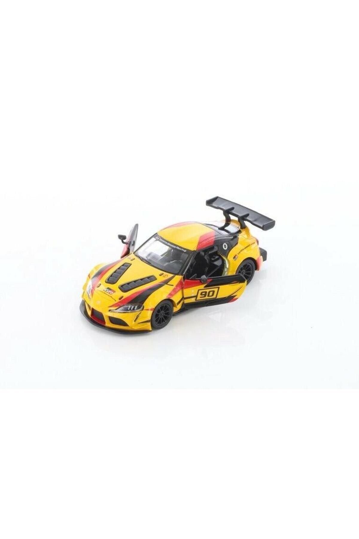 مدل خودرو TOYOTA GR SUPRA RACING CONCEPT 1:36 زرد کشش و رها کردن اورجینال Kinsmart
