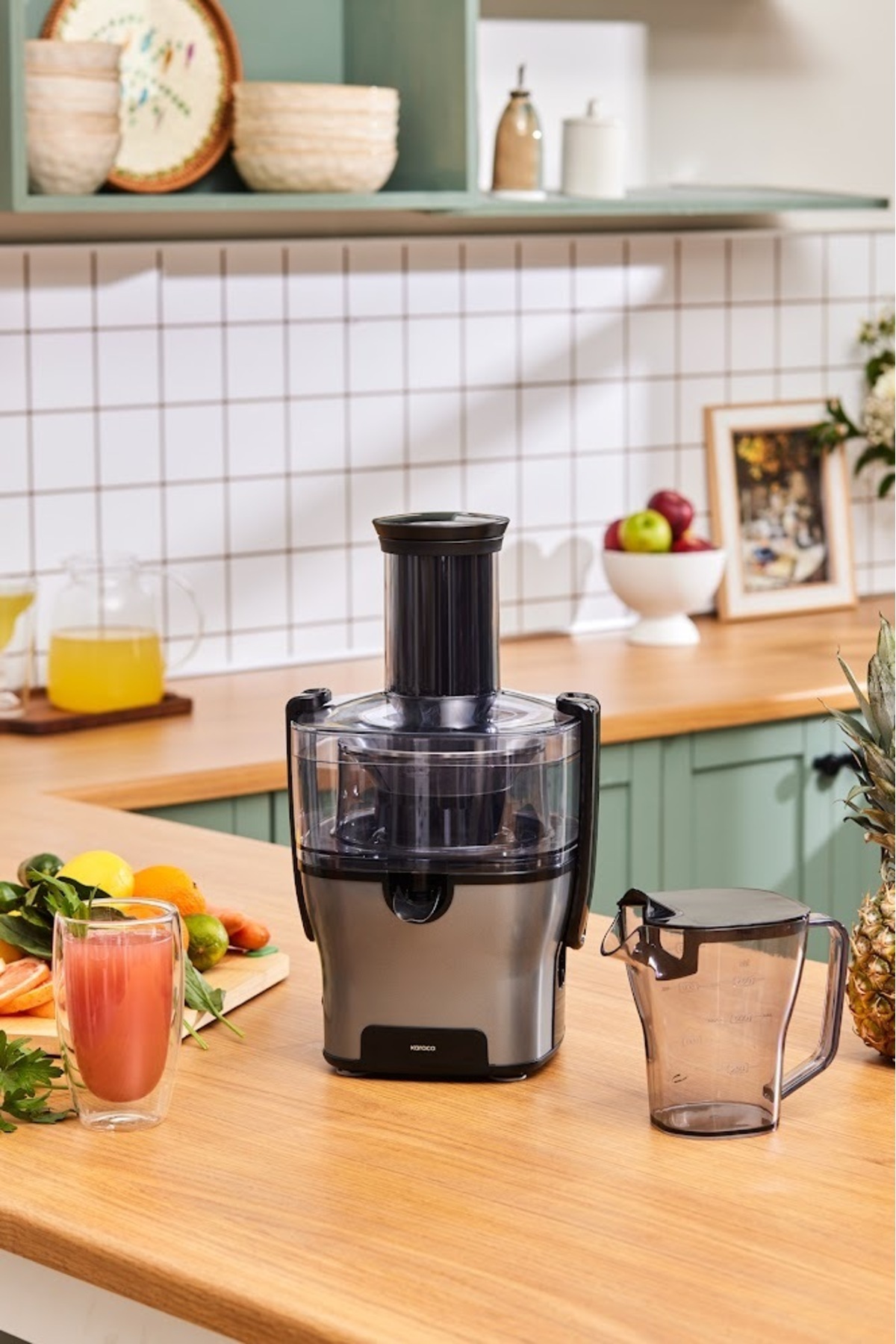 آب میوه و سبزی گیری آنتراسیت استیل آبمیوه MAXVIT 1501 اورجینال Karaca