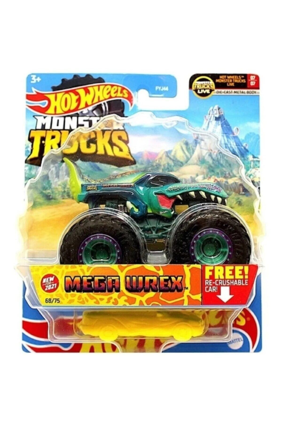 ماشین اسباب بازی کامیون های هیولا 1:64 اتومبیل MEGA WREX TURQUOISE GWK18 هات ویلز اورجینال HOT WHEELS