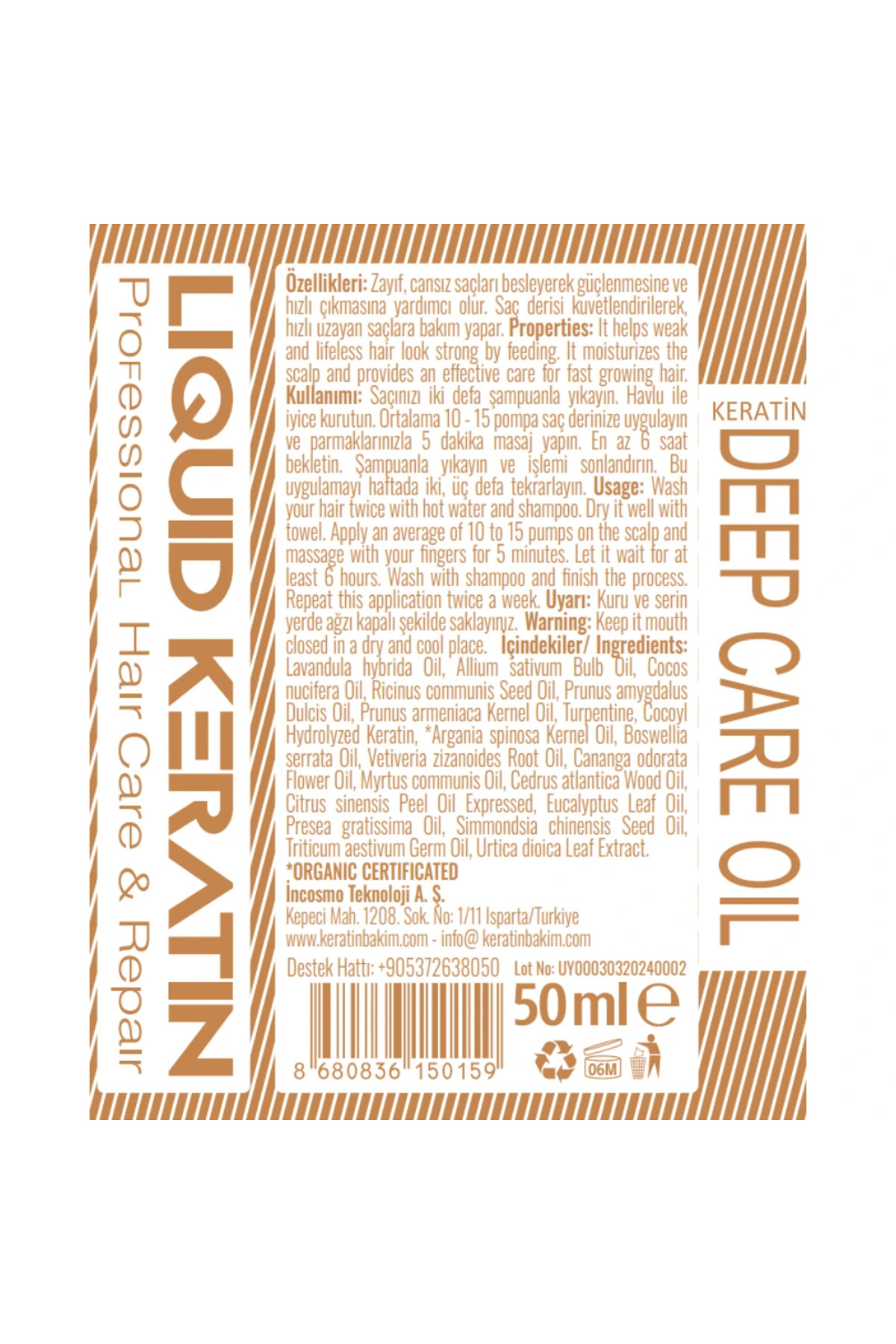 سرم و روغن مو مراقبت از کراتین با رشد سریع 50 میل Liquid Keratin