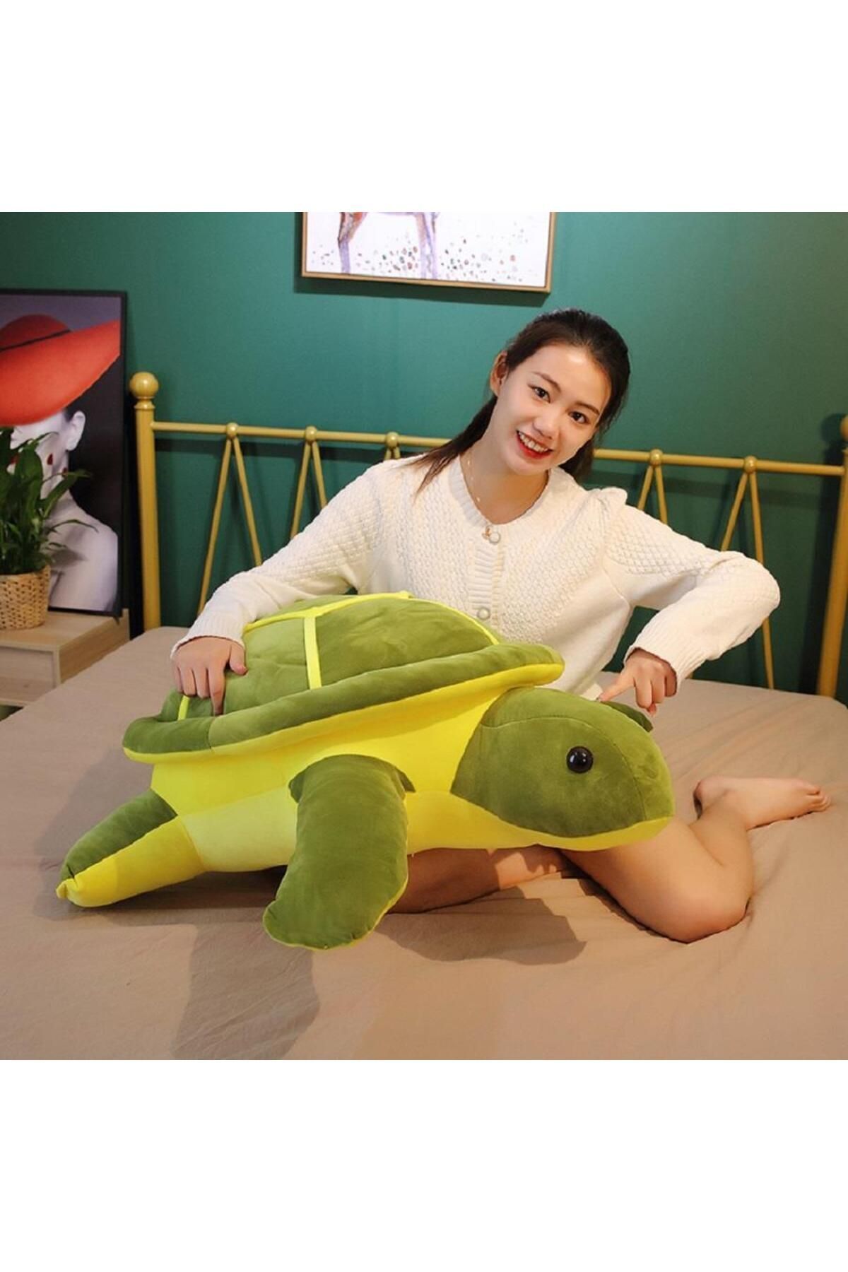 اسباب بازی های پشمی پارچه وارداتی CARETTA SEA TURTLE بالش اسباب‌بازی مخمل خواب همراه سایز جامبو e-life shop