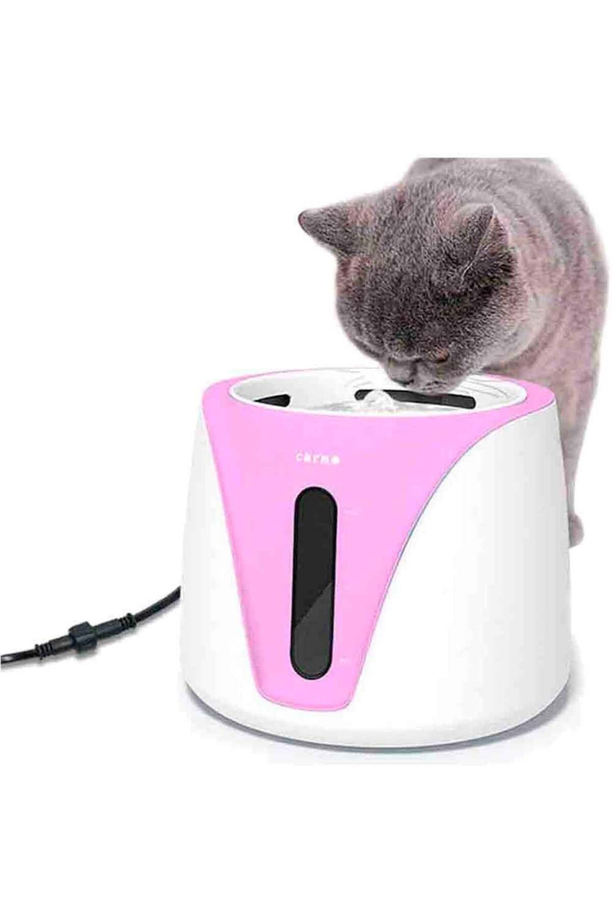 آبخوری خودکار گربه و سگ کارنو Carno، دارای UV و چراغ، صورتی، ۲ لیتر