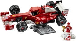 مجموعه ساختنی و نمایشی لگو LEGO آیکونز فراری Ferrari F2004 و مایکل شوماخر مدل 11375، ۷۳۵ قطعه، حداقل سن ۱۸ سال
