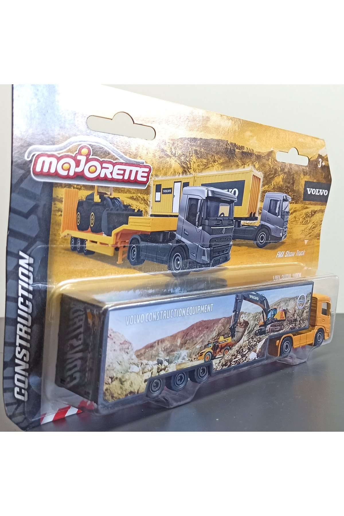 مدل خودرو سرگرد. 1:87 ولوو FMX SHOW TRUCK کامیون تریلر سایز کوچک. اورجینال Majorette