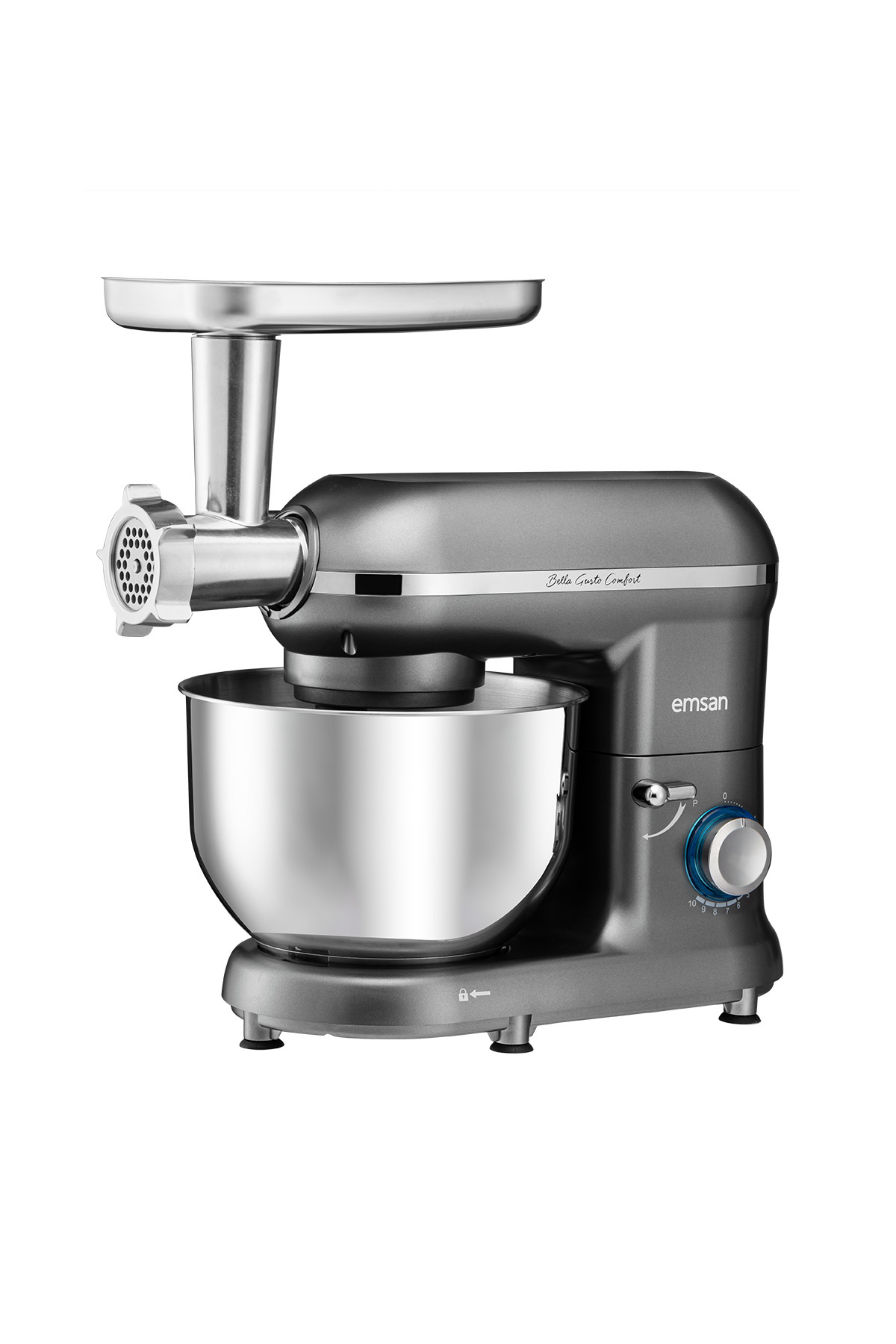 میکسر و ست پایه کامفورت BELLA GUSTO GREY 1300W 5,5L اورجینال Emsan