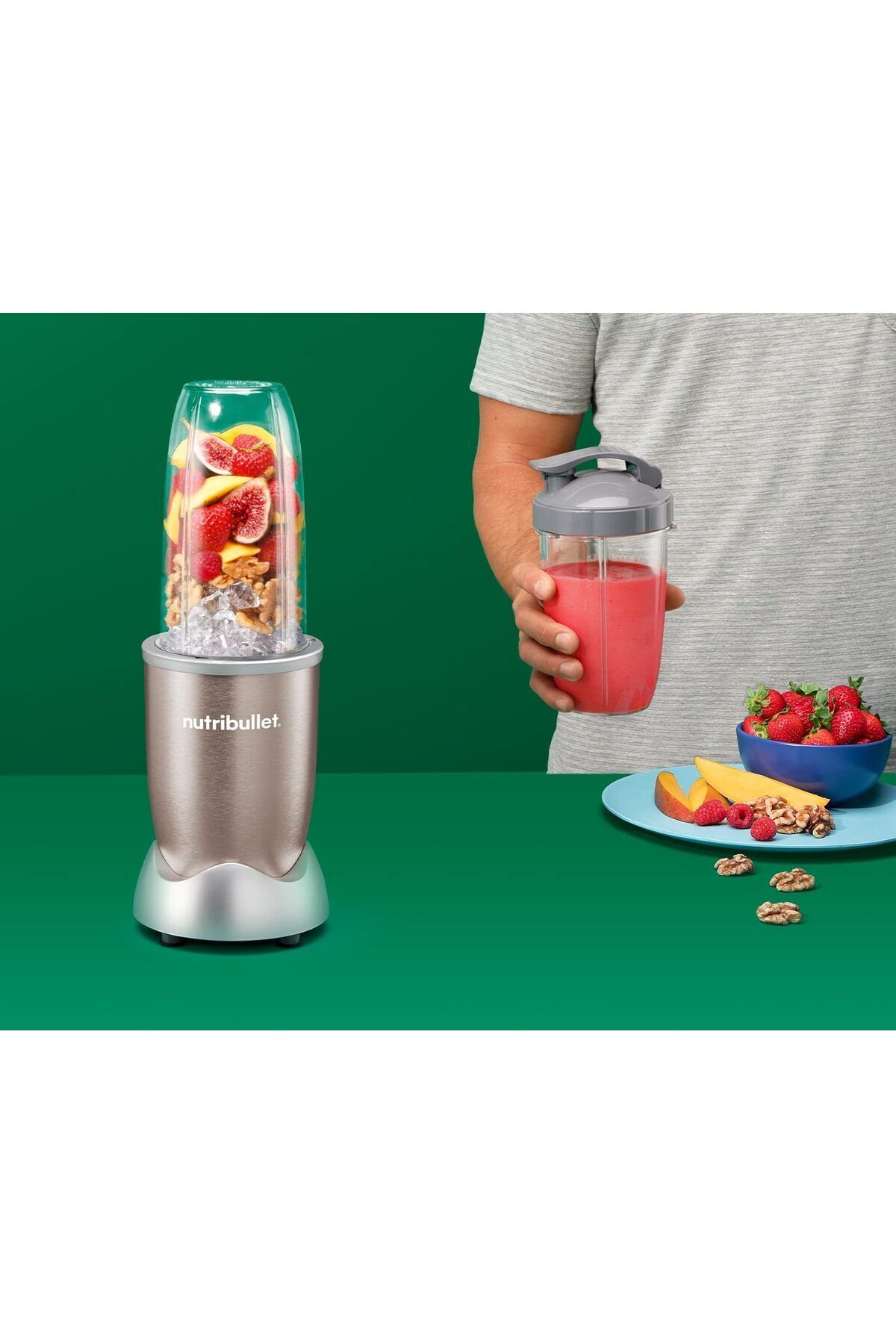 مخلوط کن شخصی برقی قدرتمند و چند منظوره: اسموتی خردکن موارد دیگر با NUTRIBULLET اورجینال Nutribullet
